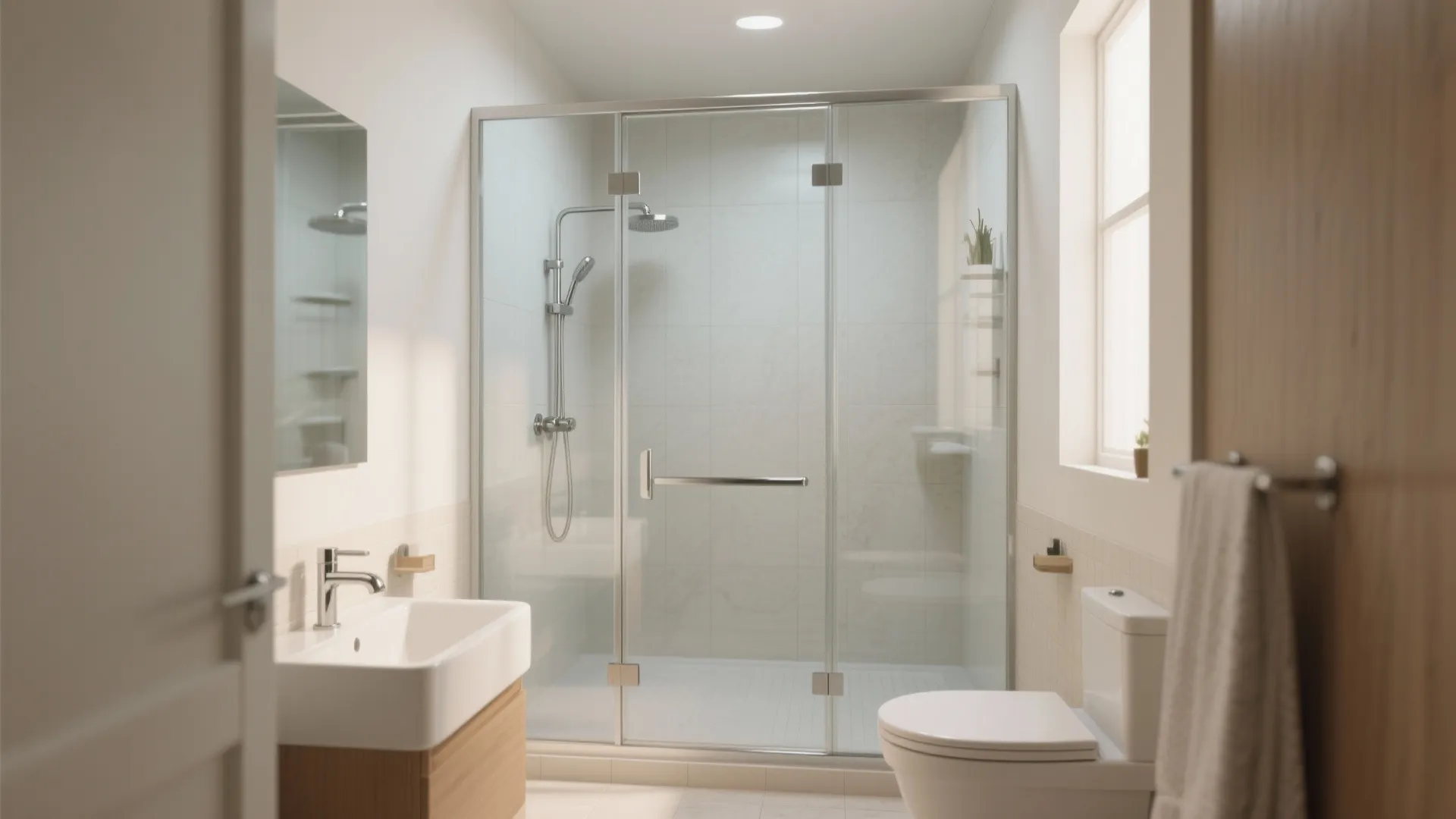 1. Frameless Glass Steam Enclosure