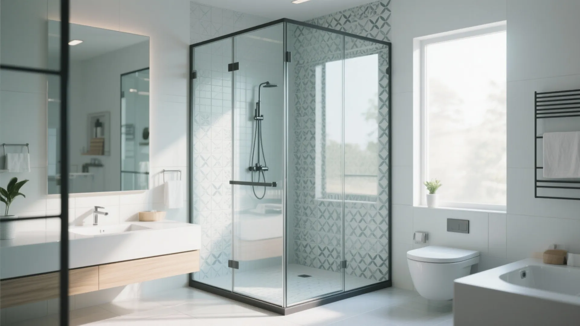 2. Frameless Glass Minimalism