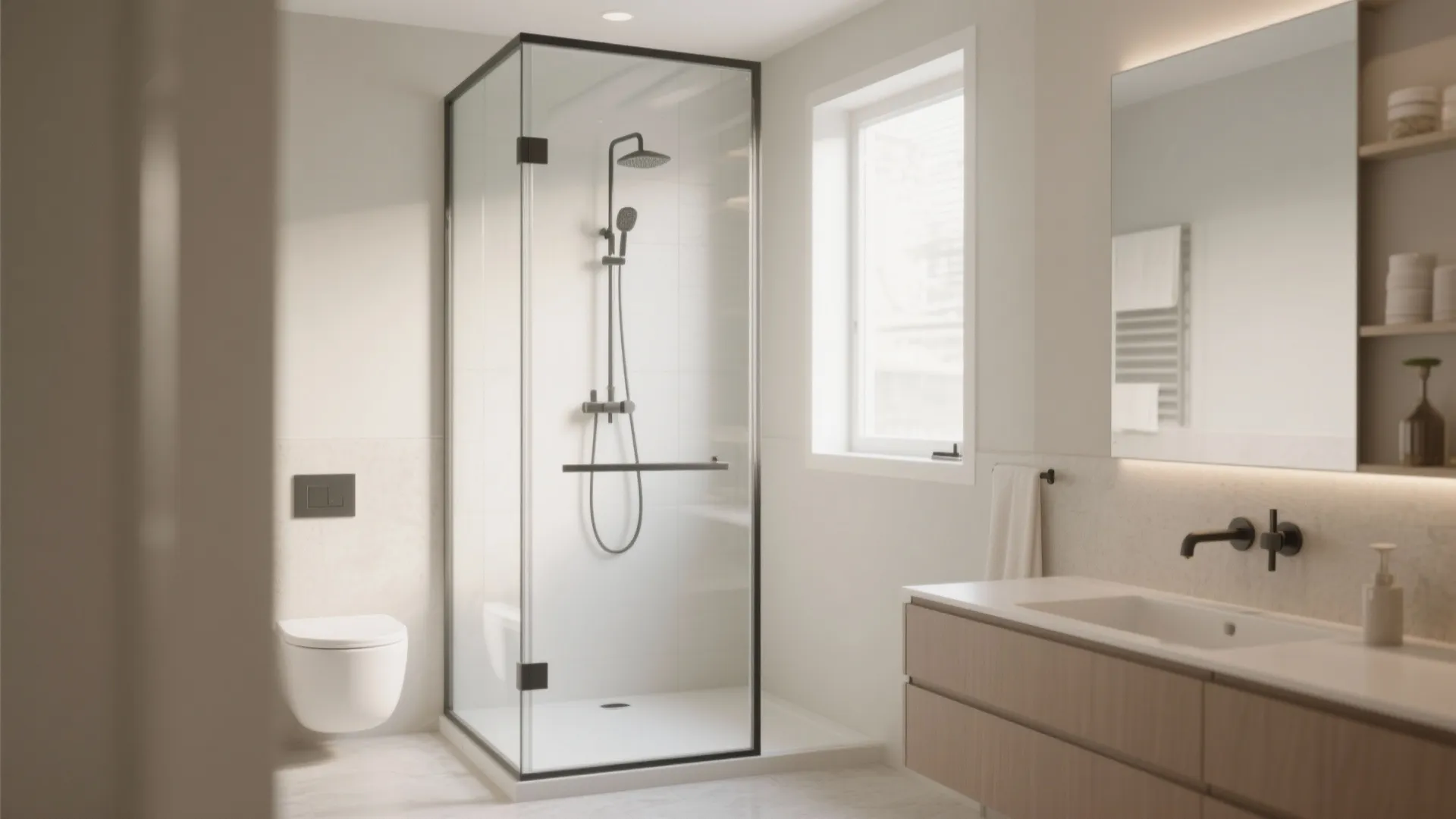 4. Glass shower enclosures