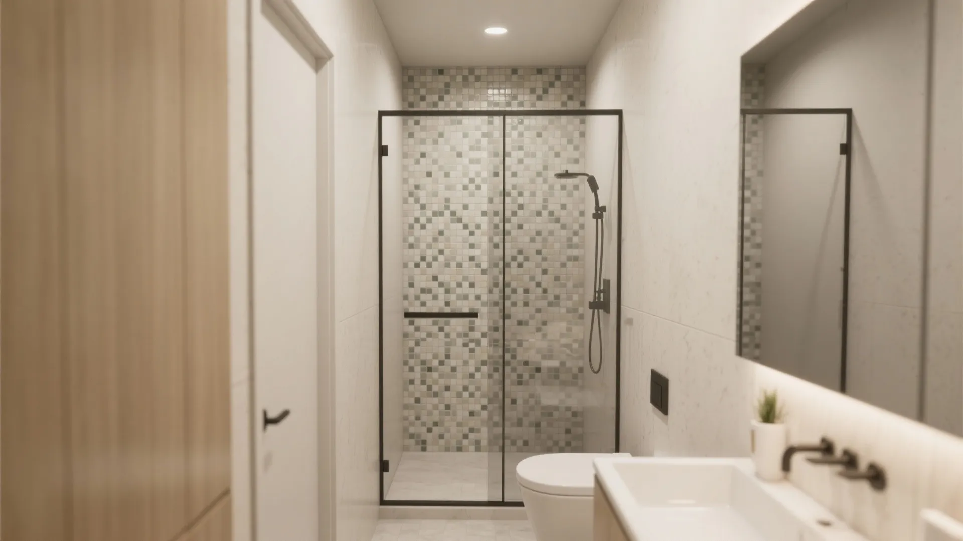 6. Frameless Glass Shower