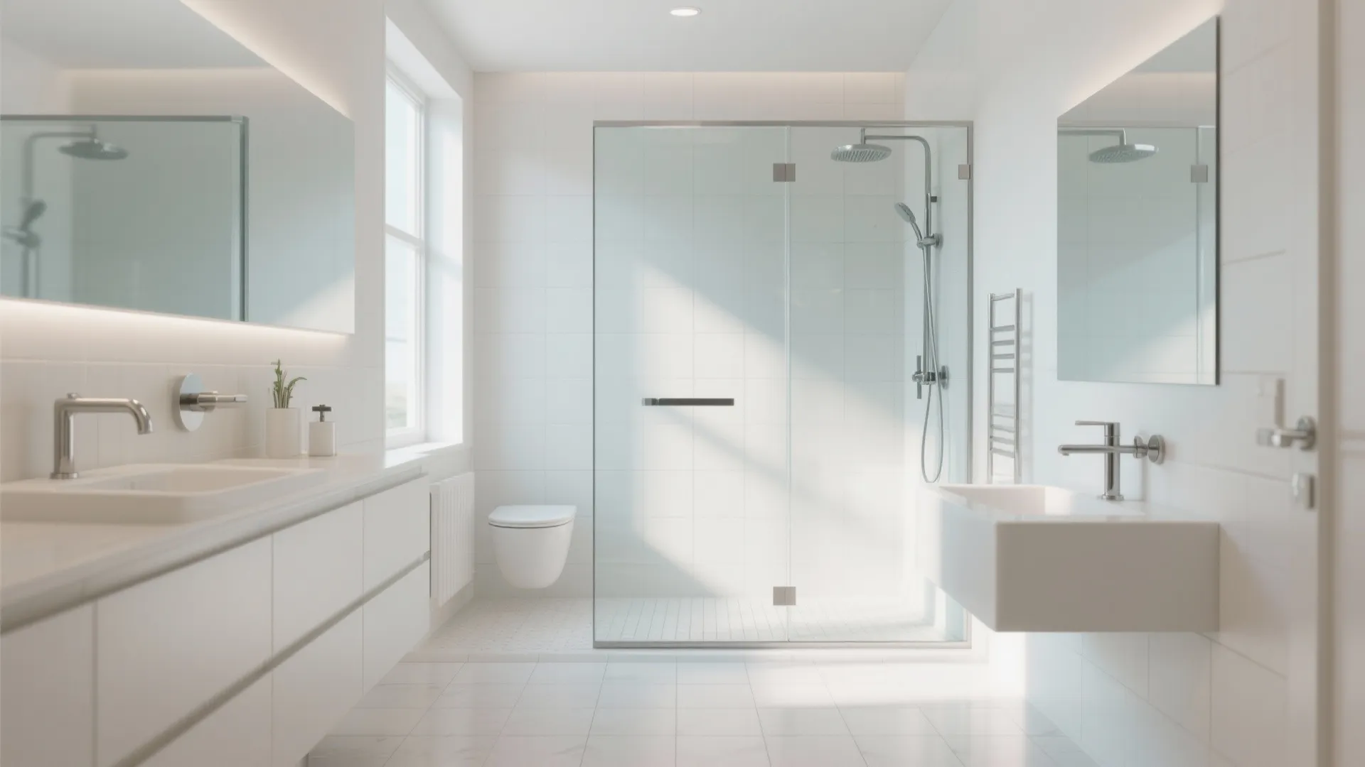 3. Frameless Glass Shower