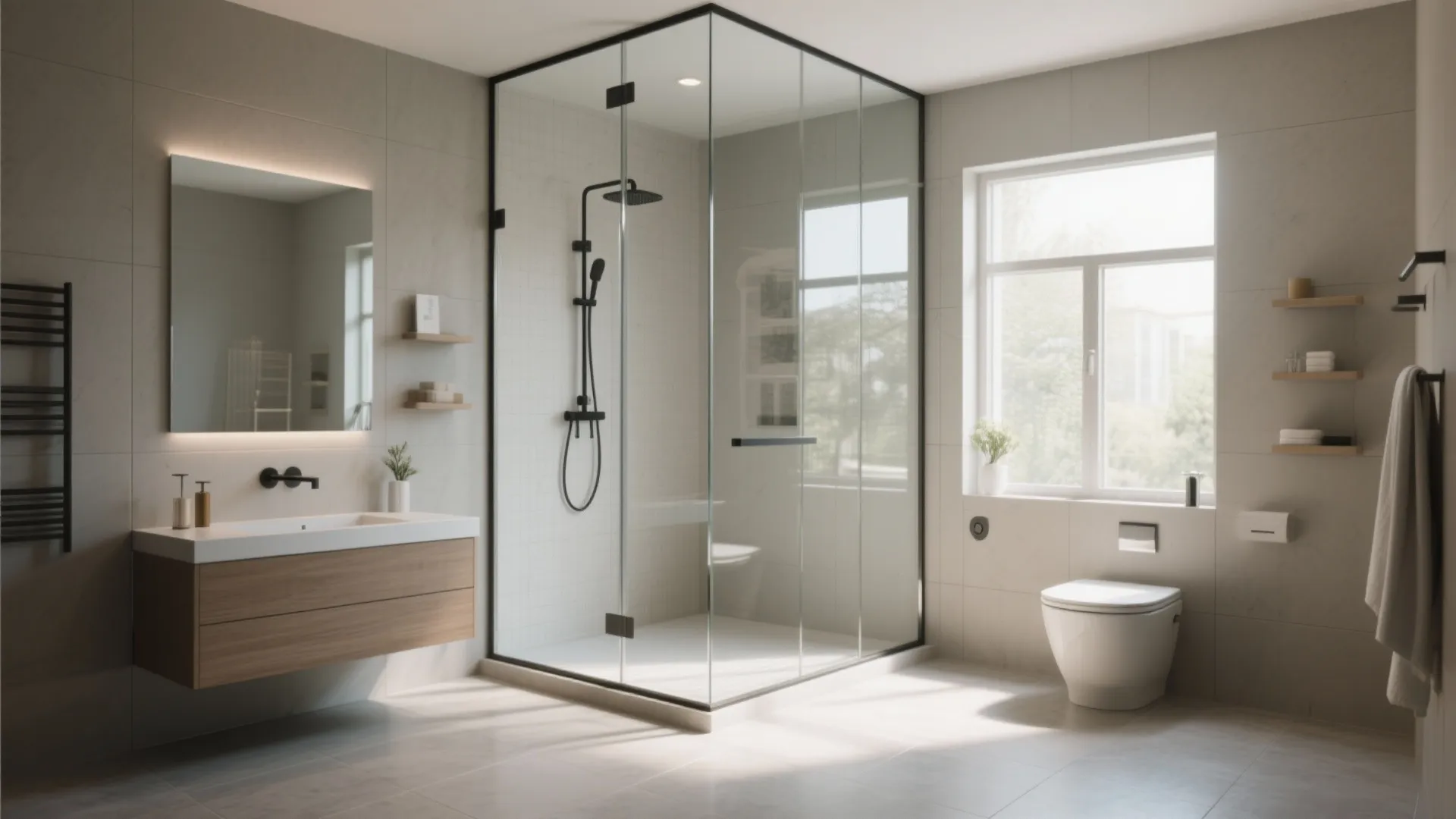2. Frameless Glass Shower Enclosures