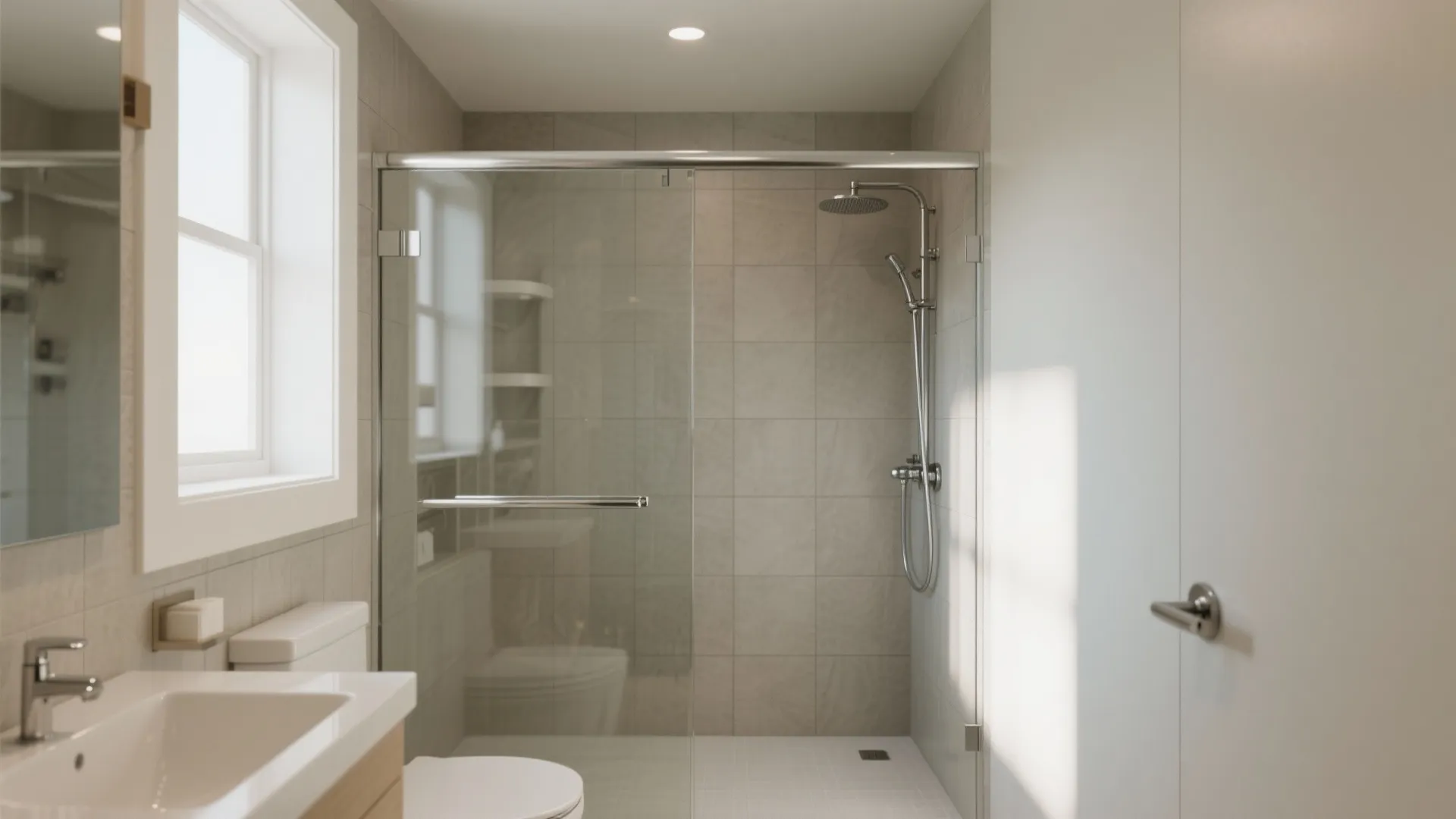 2. Frameless Glass Shower
