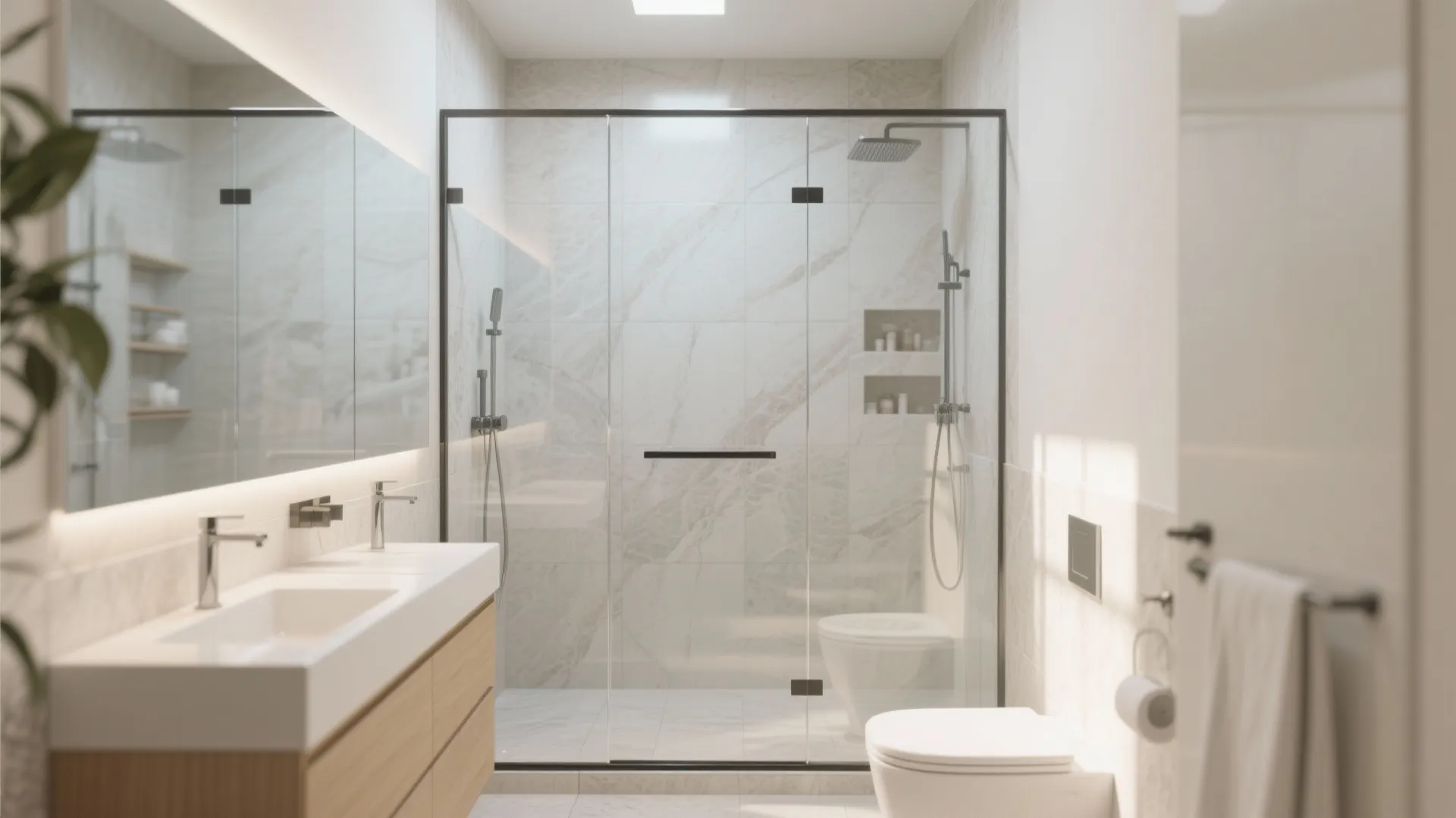 3. Frameless Glass Shower Doors