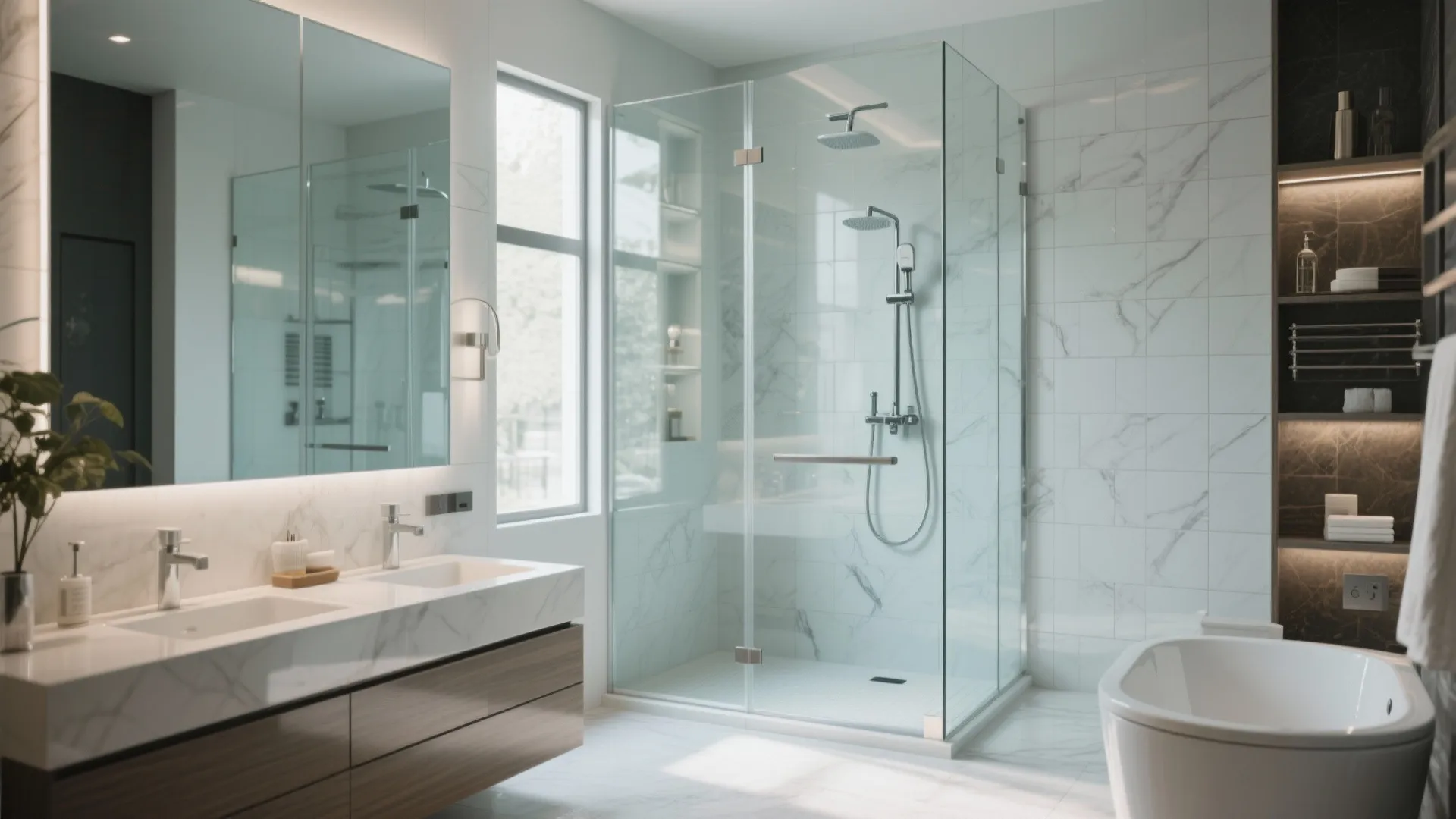 7. Frameless Glass Shower Doors