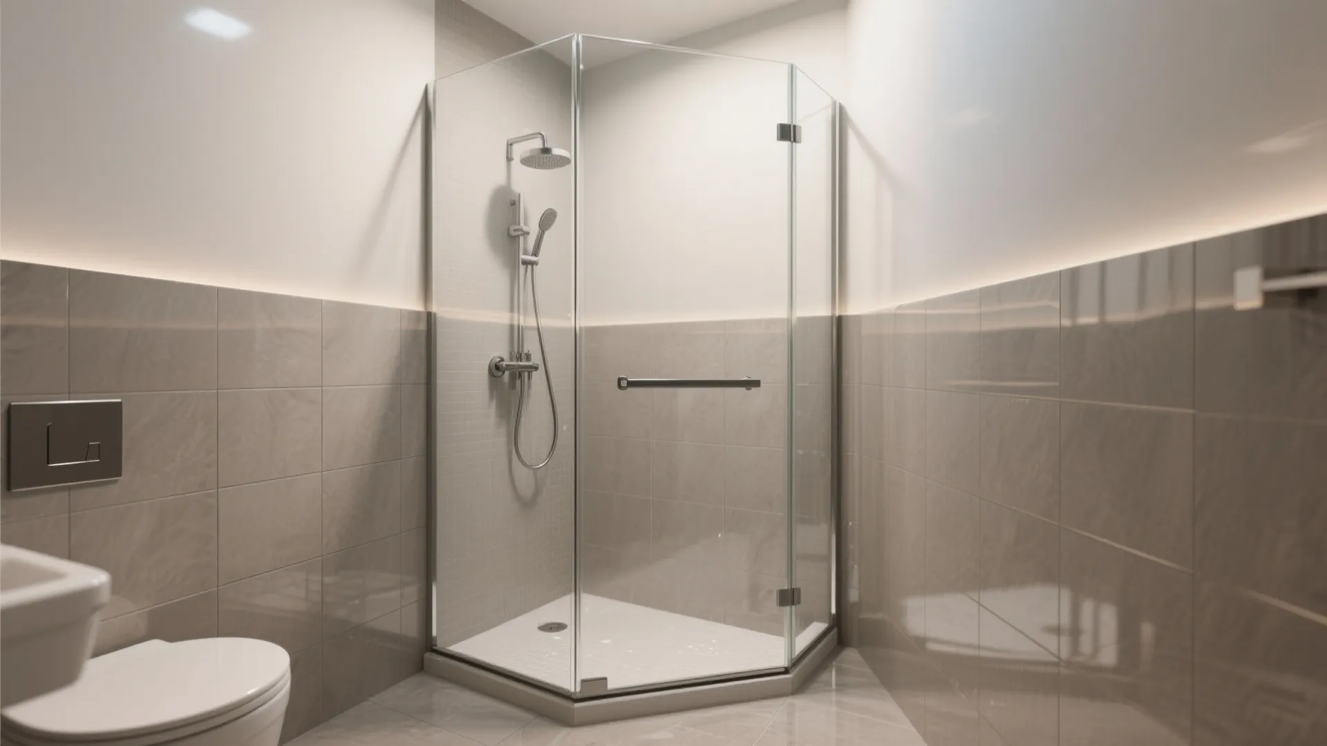 Frameless Glass Shower Box for Visual Expansion