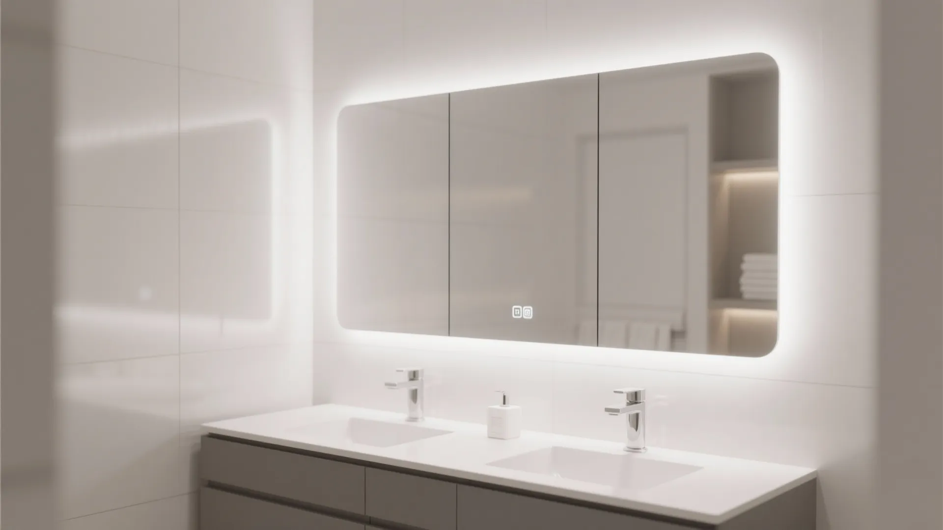 8. Frameless Minimalist Mirror