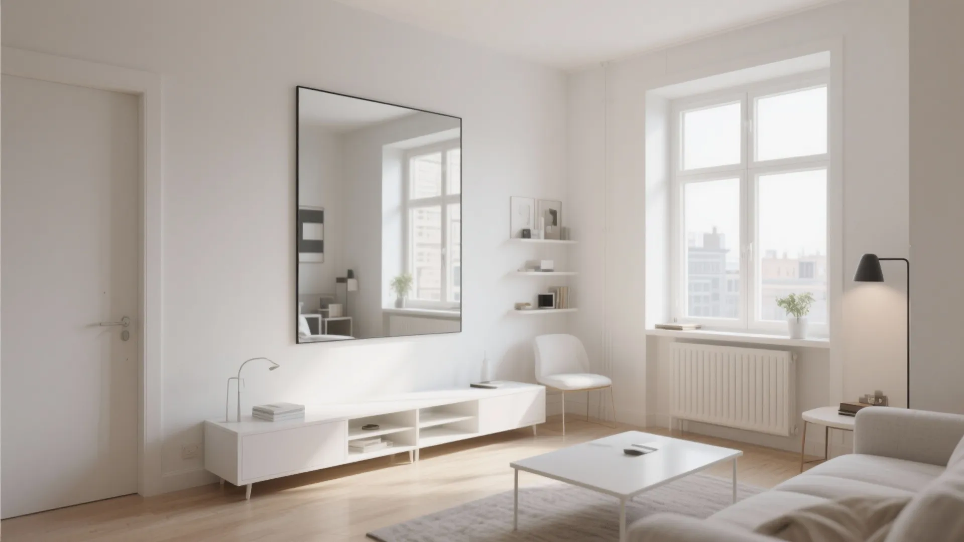 Frameless Minimalist Wall Mirror