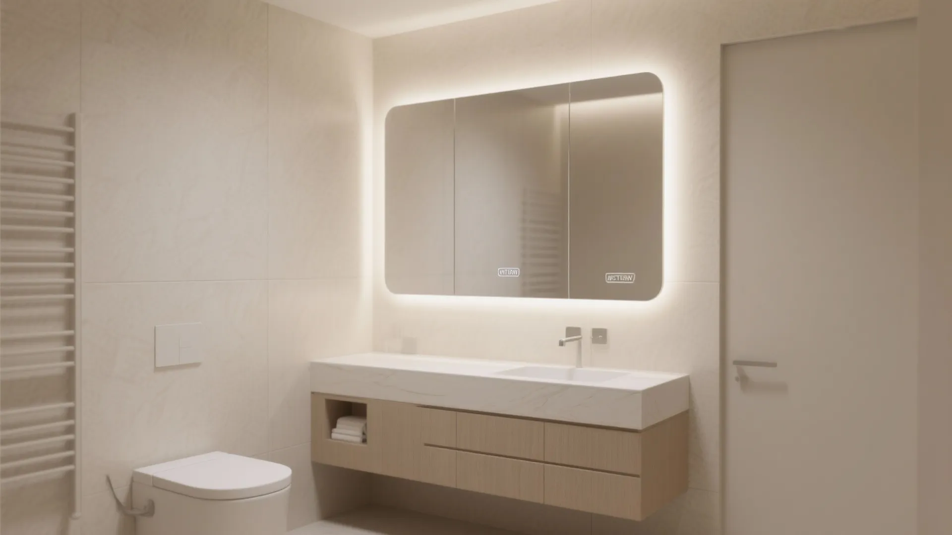 Frameless Mirrors for a Minimalist Look