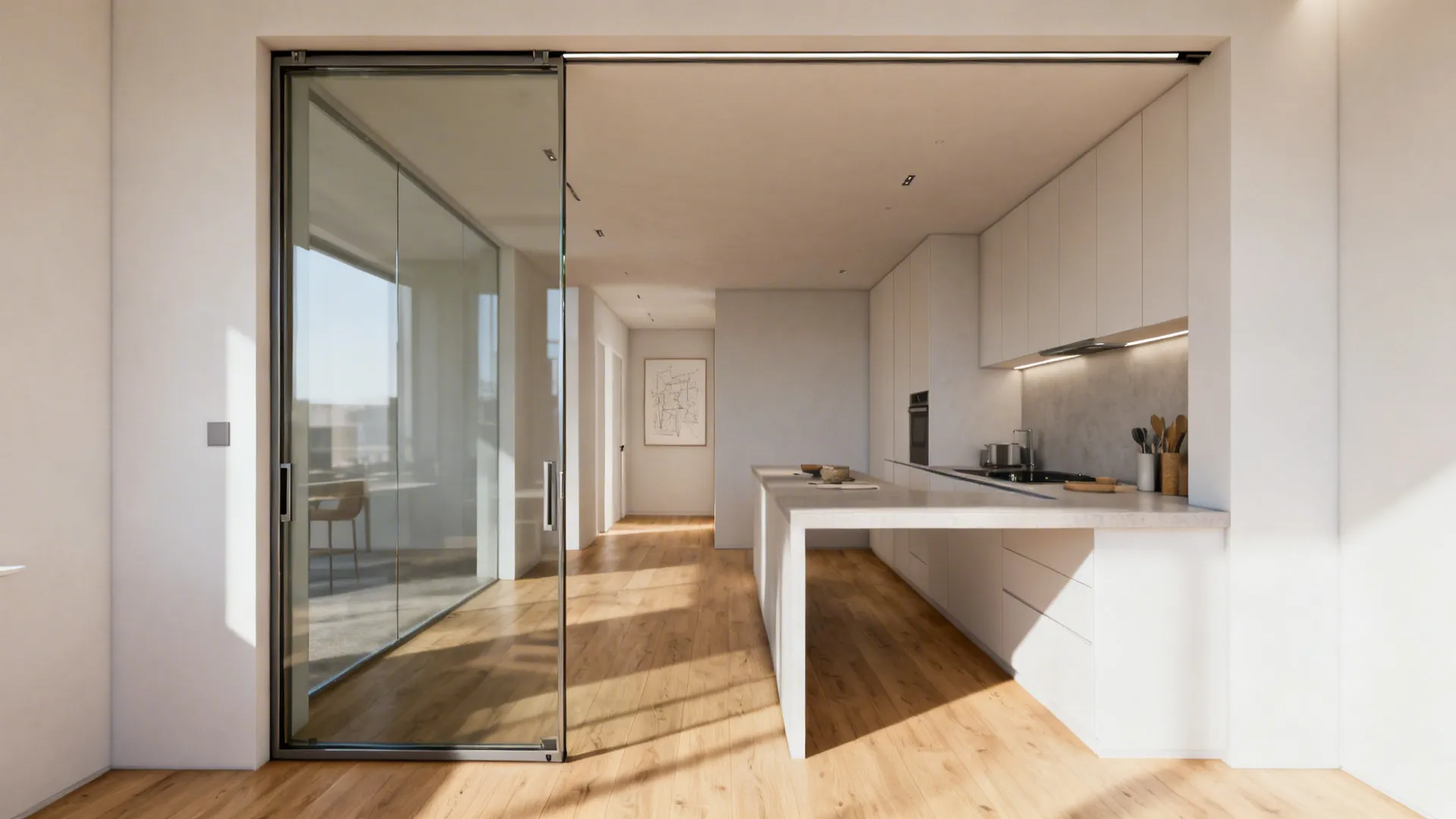 Frameless Glass Pocket Gate