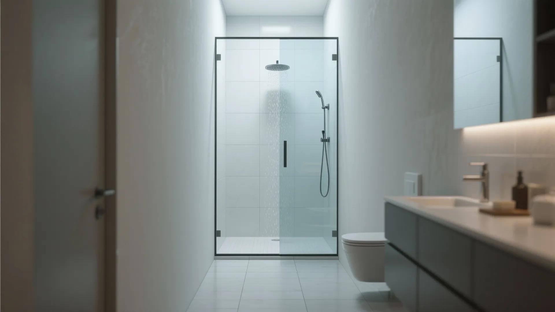 2. Frameless Glass Shower