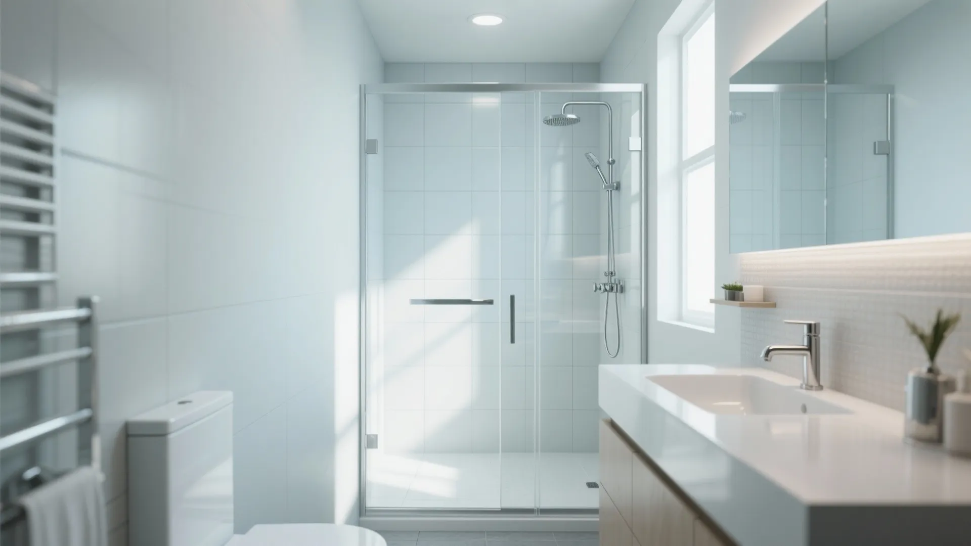 Walk-In Shower with Frameless Glass