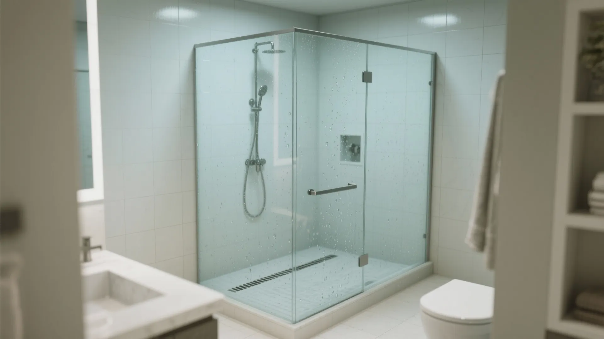 2. Go Glassy: Frameless Shower Partitions