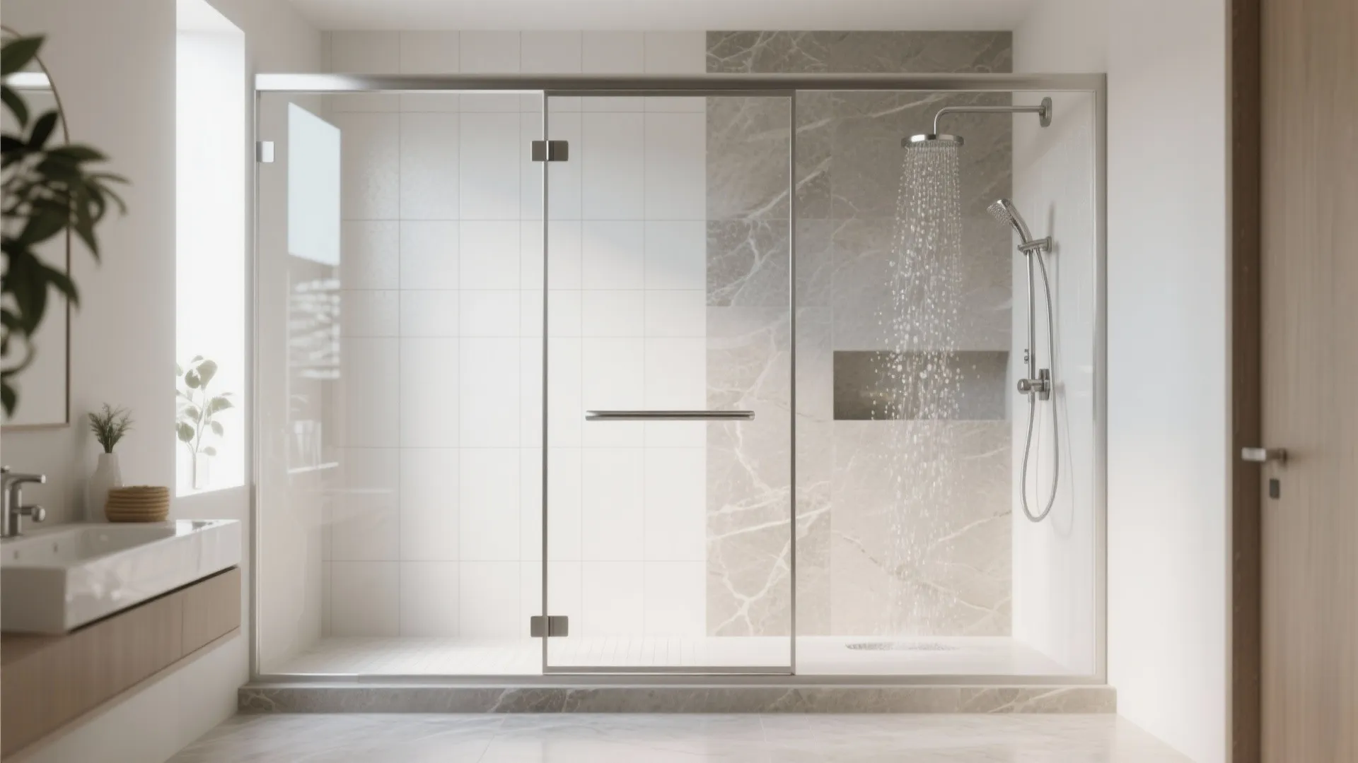 Frameless Glass Sliding Shower Screen for a Seamless Look