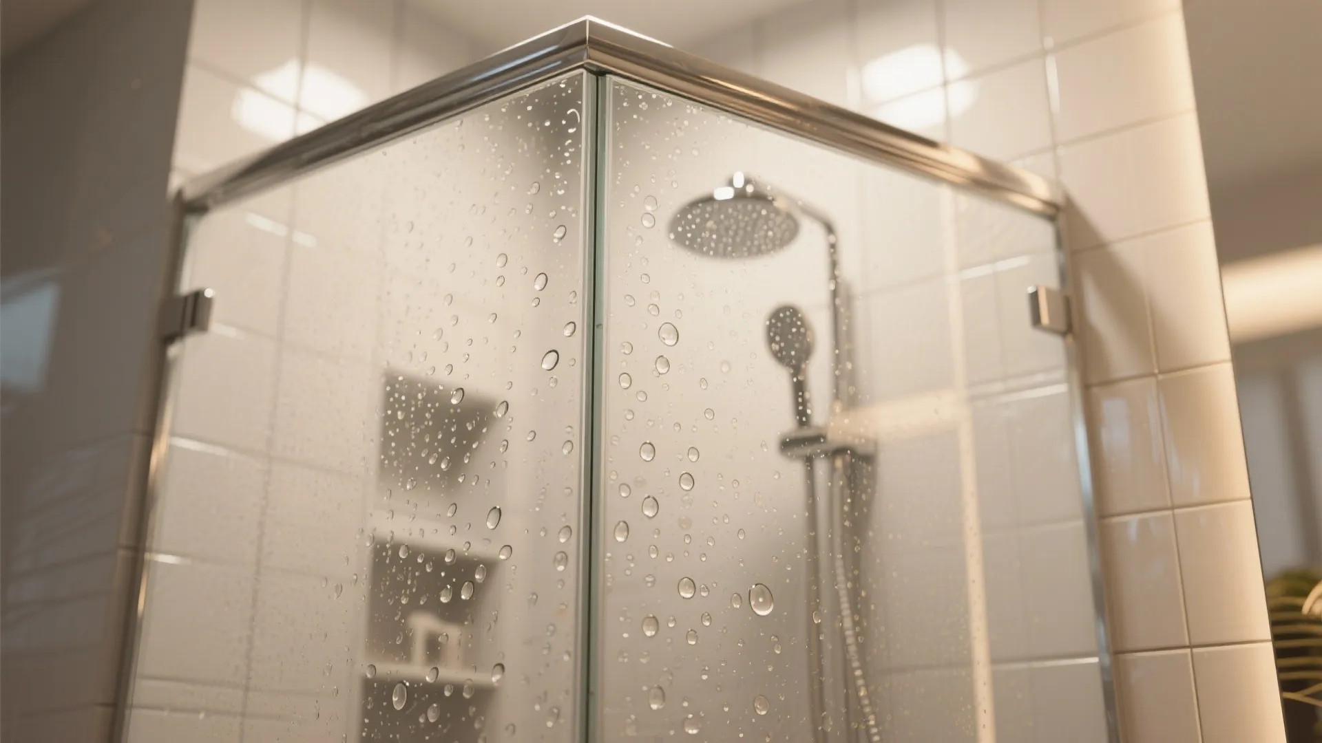3. Frameless glass shower with water-repellant coating