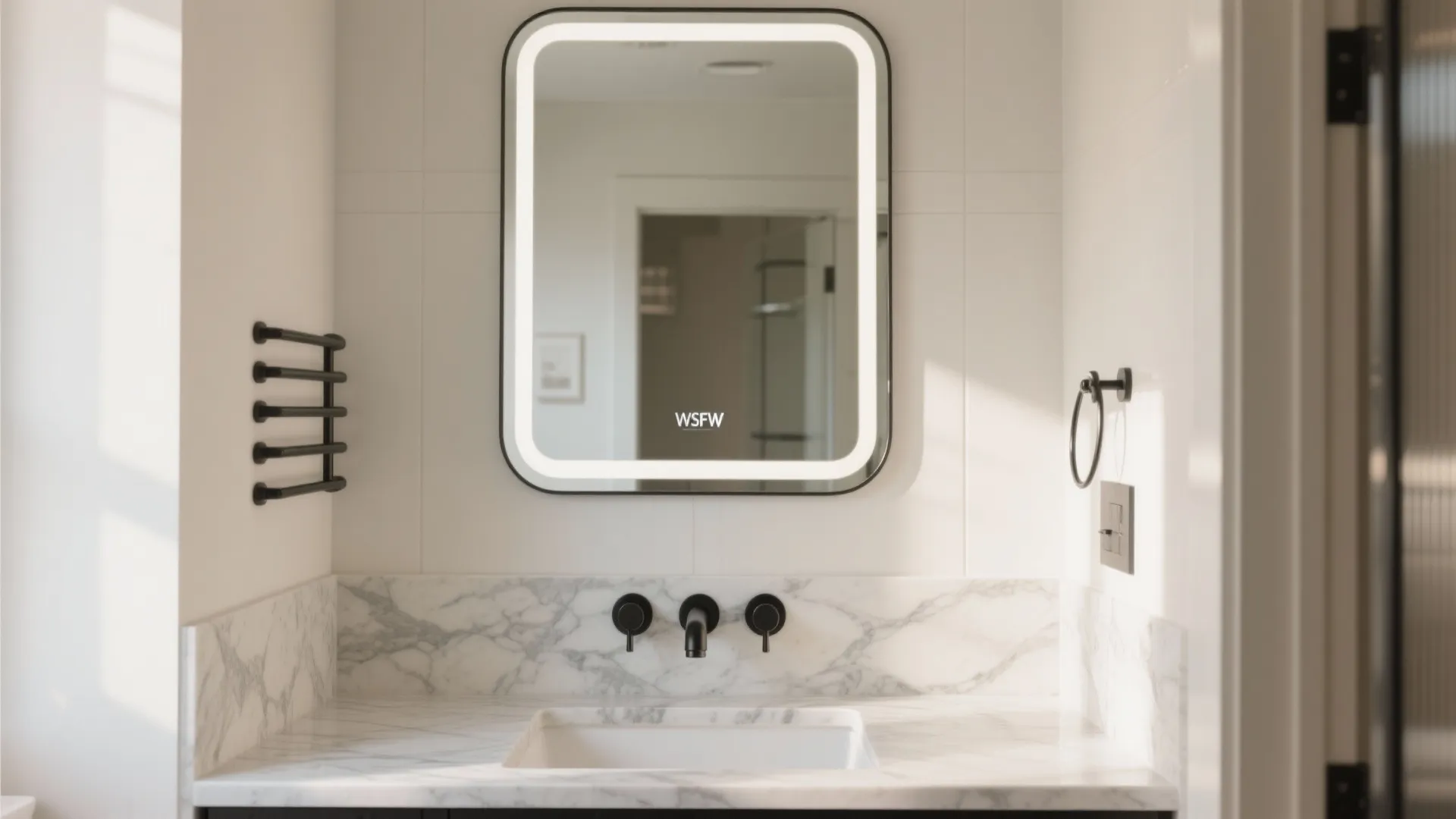Frameless Minimalist Vanity Mirrors