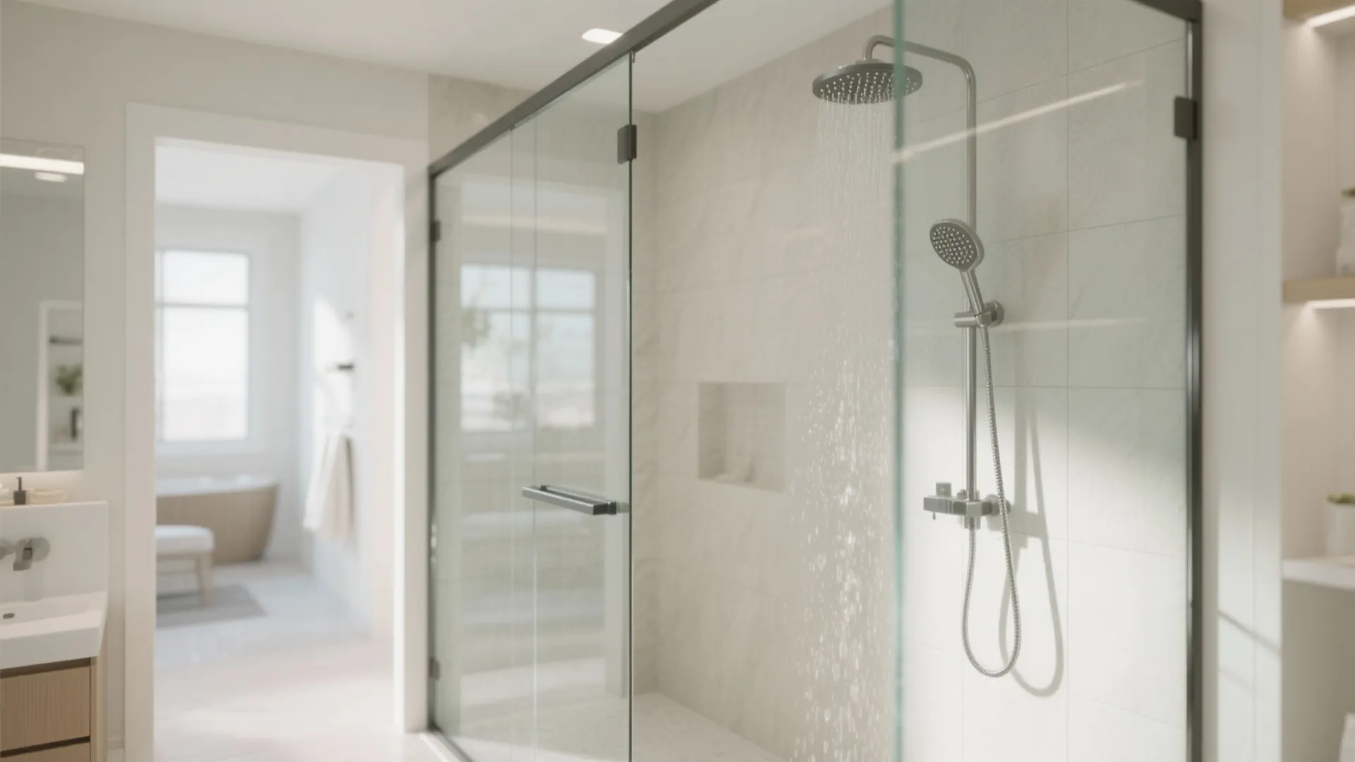 Walk-in Shower with Frameless Glass