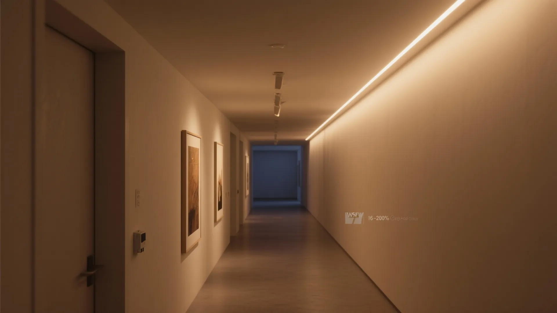 Frameless Linear Wall Washers Near the Ceiling