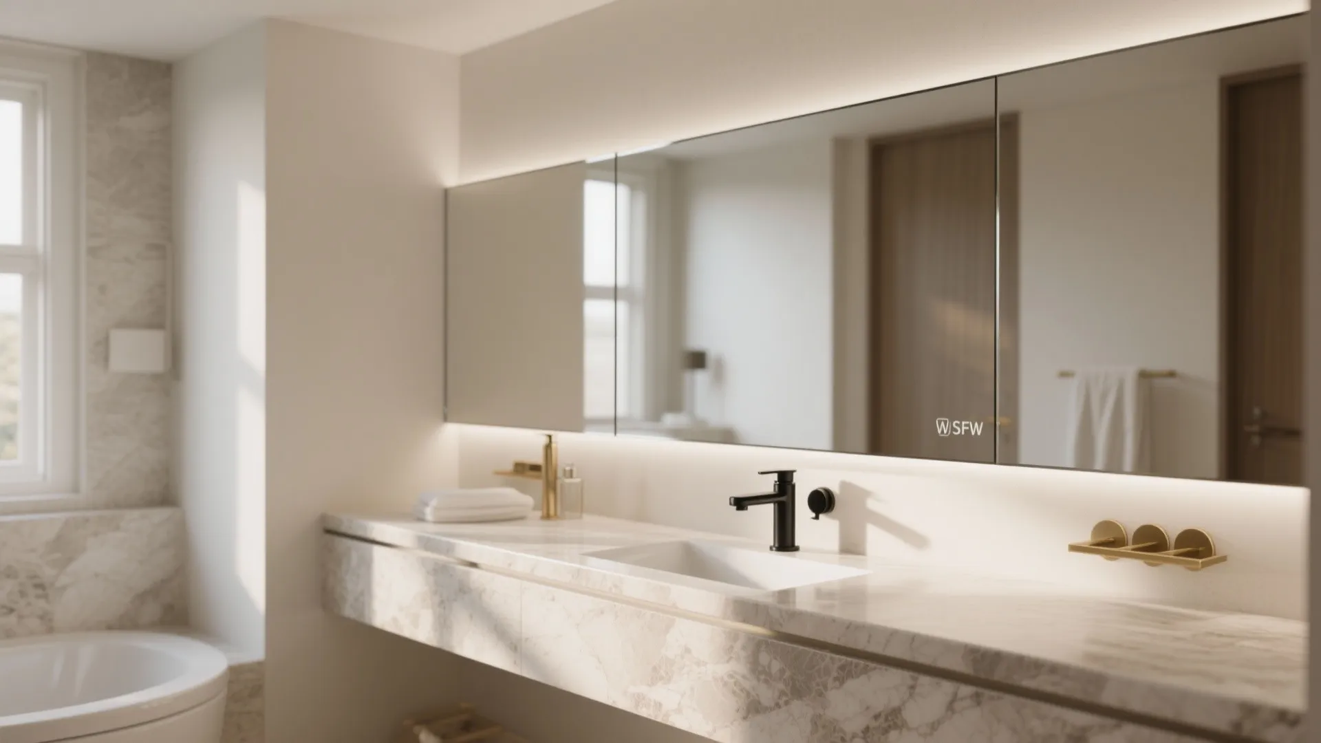 Oversized Frameless Mirrors, Hotel-Level Presence