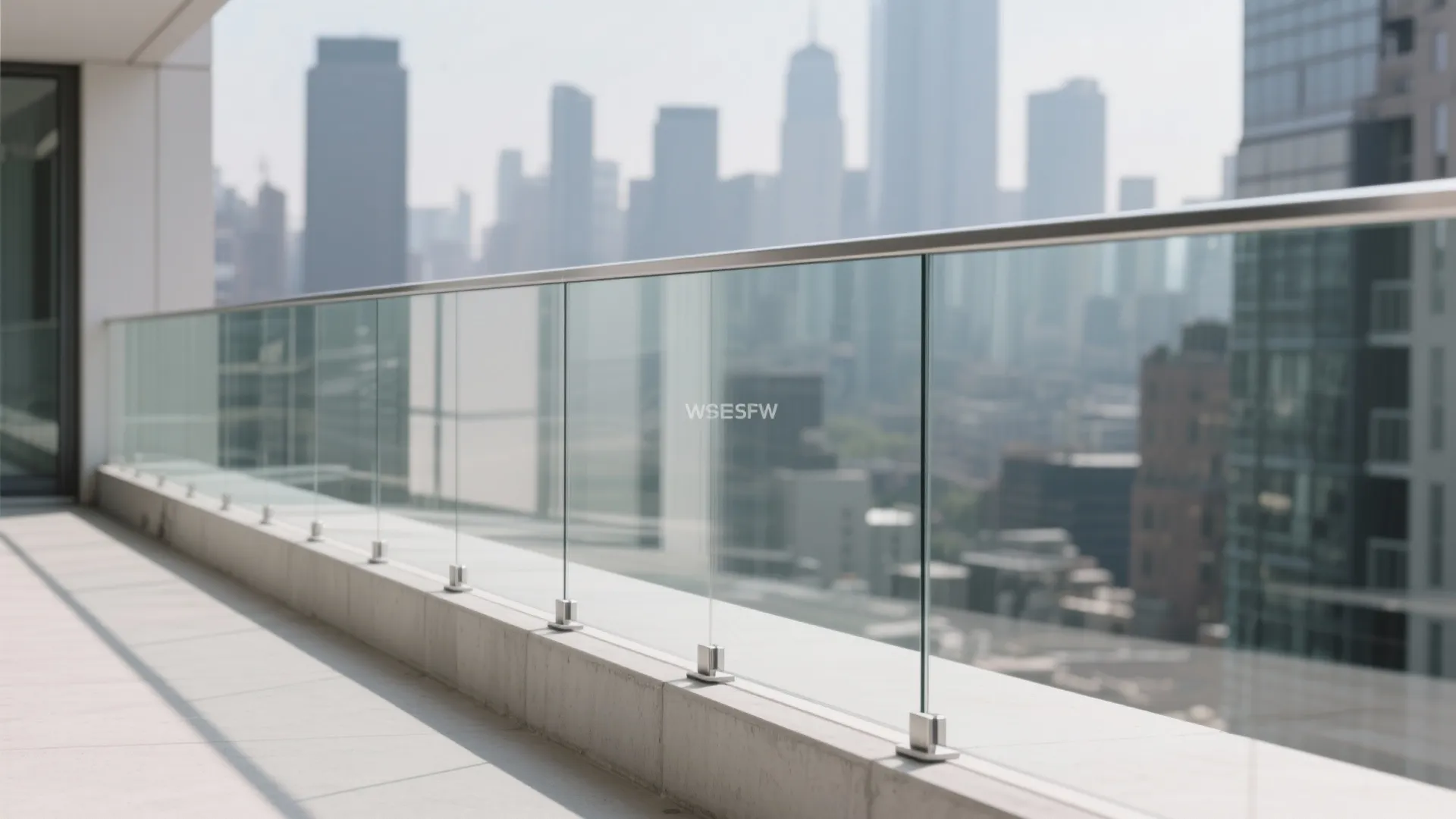 Frameless glass balustrade with concealed base channels