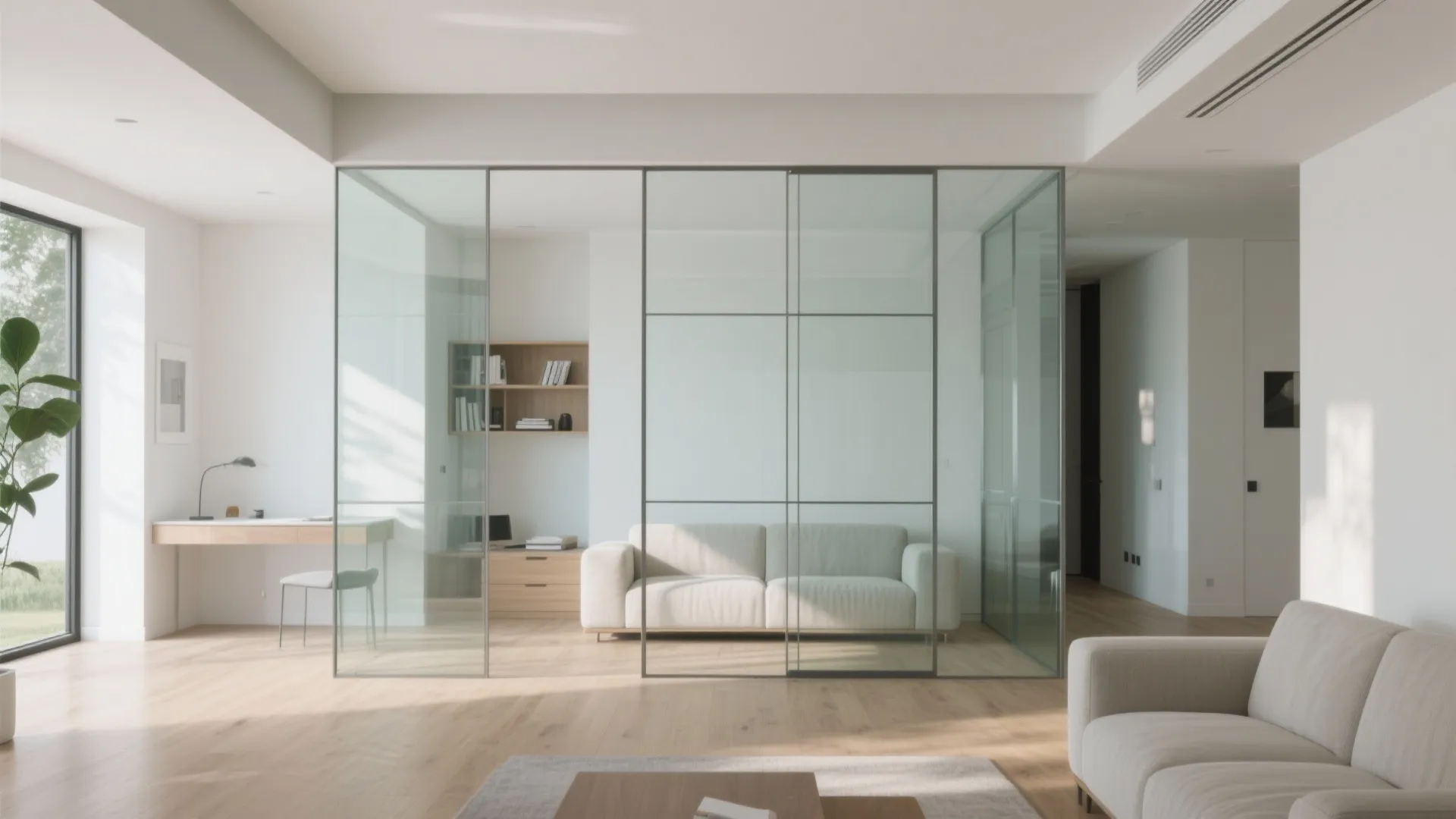Frameless, Ultra-Minimal Glass Zoning