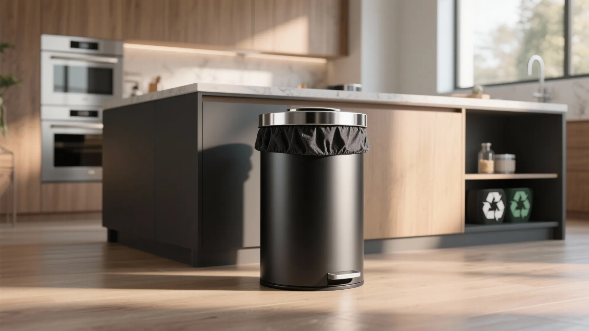 5. Decorative freestanding bin with odor control