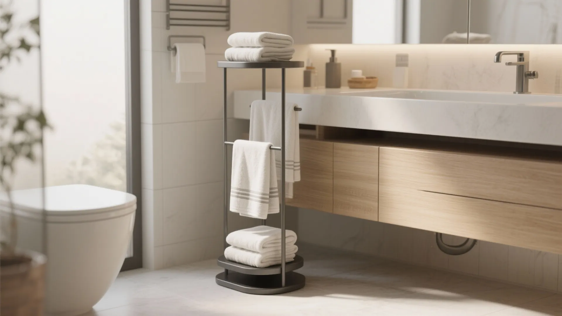 8. Freestanding Towel Stands