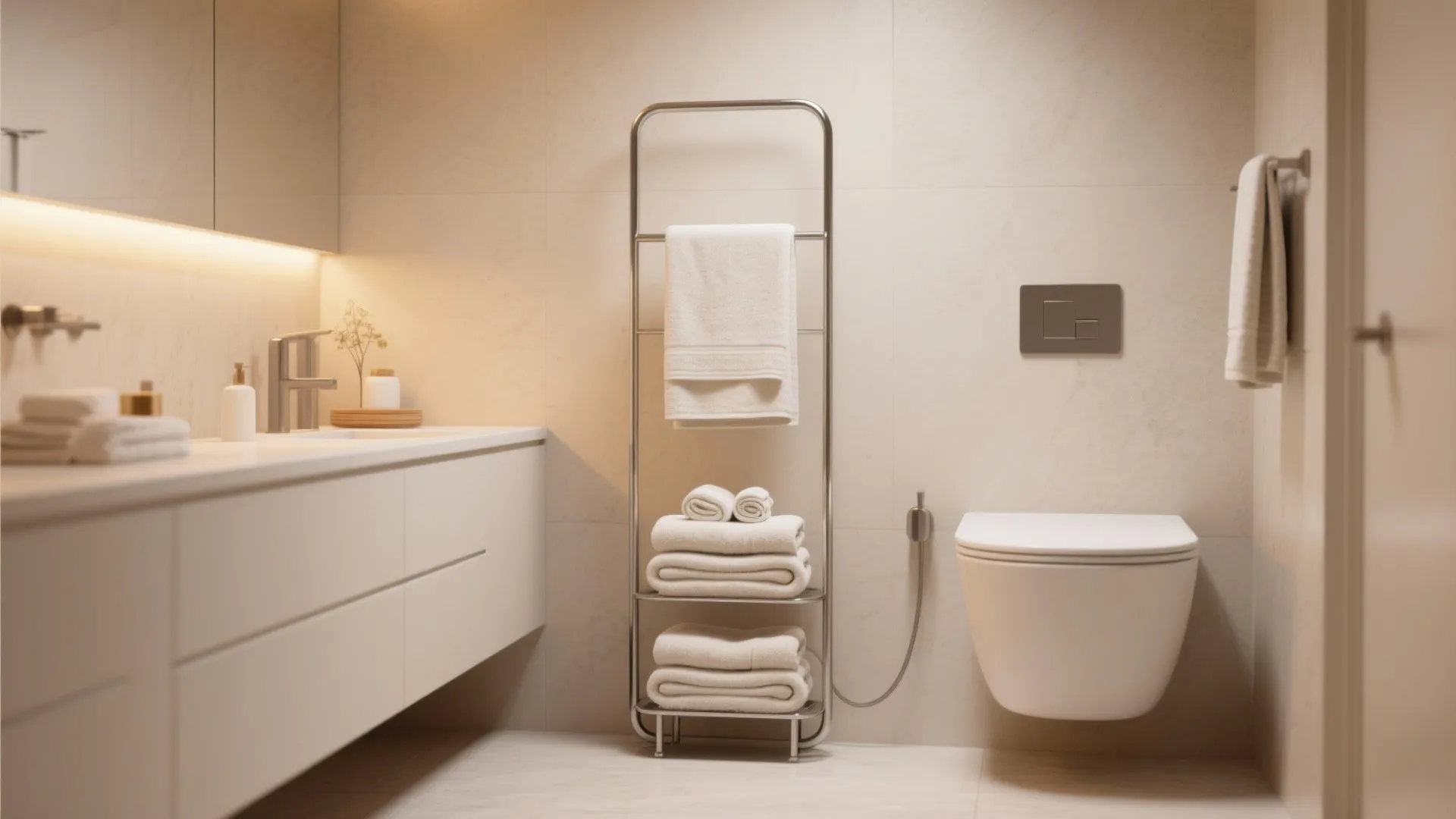 4. Freestanding Towel Stand