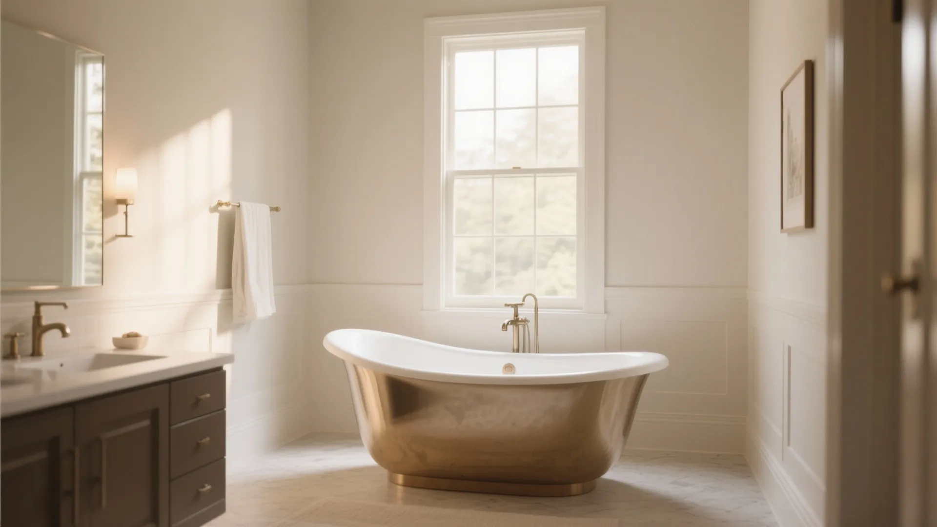5. Freestanding Tub with Clean Lines