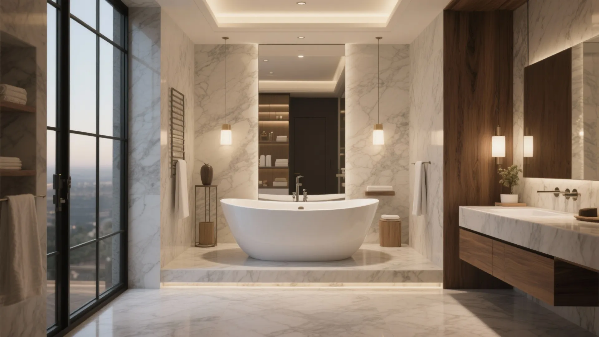 2. Add a Freestanding Tub as a Statement Piece