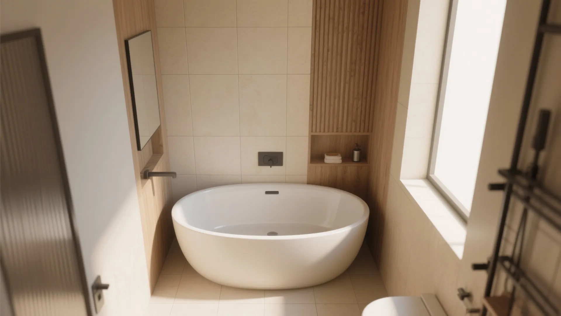 1. Freestanding Tub in a Nook