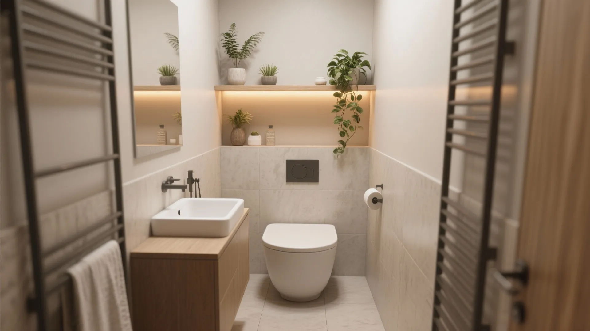 9. Freestanding Tub With Shelf Ledge