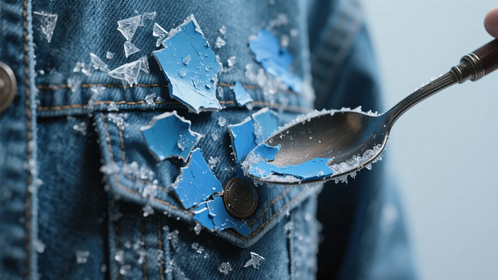 5. Freeze and scrape or use mechanical removal for dried blobs