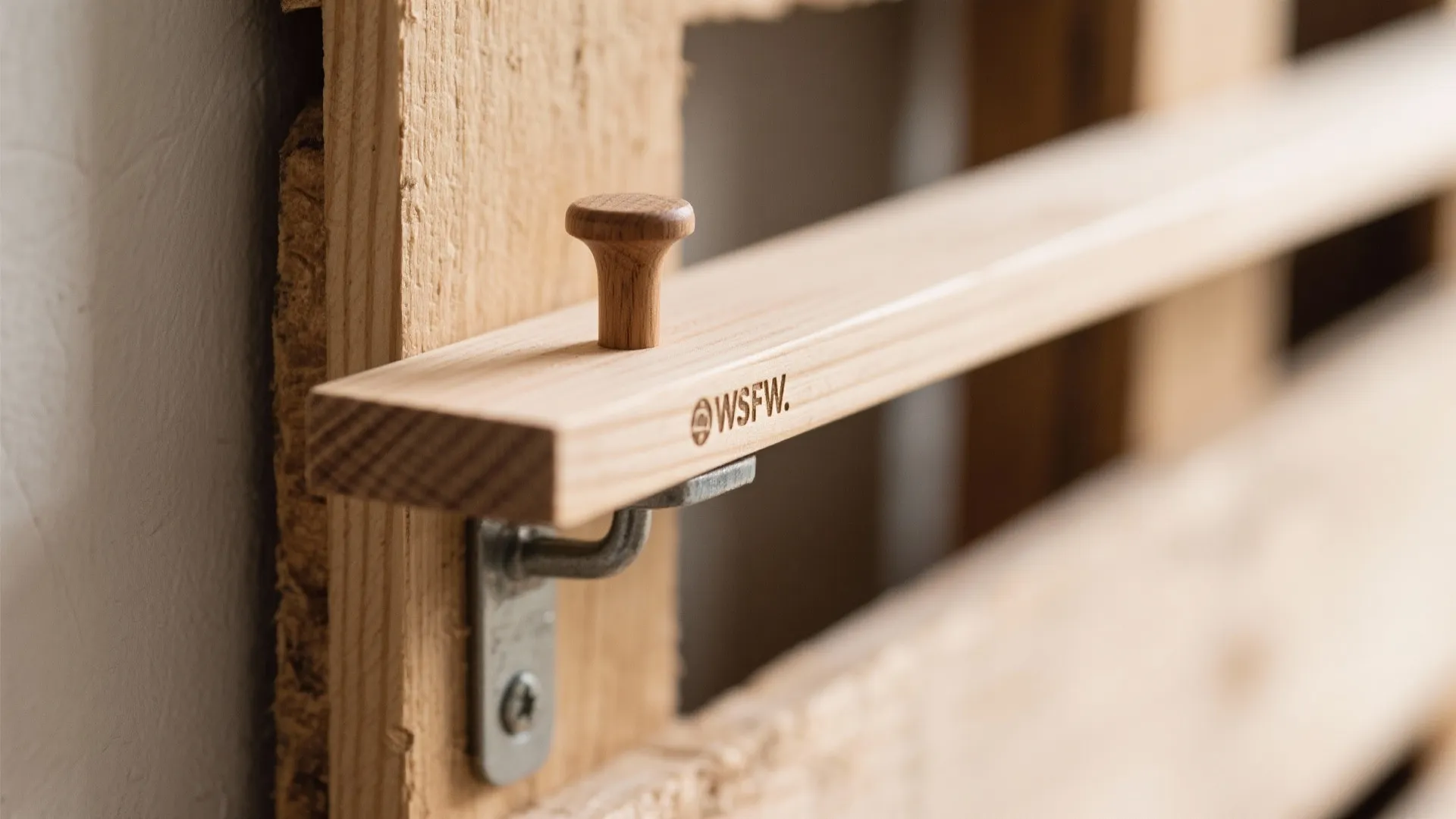 4) Pallet Wall with Integrated Pegs and Floating Ledges