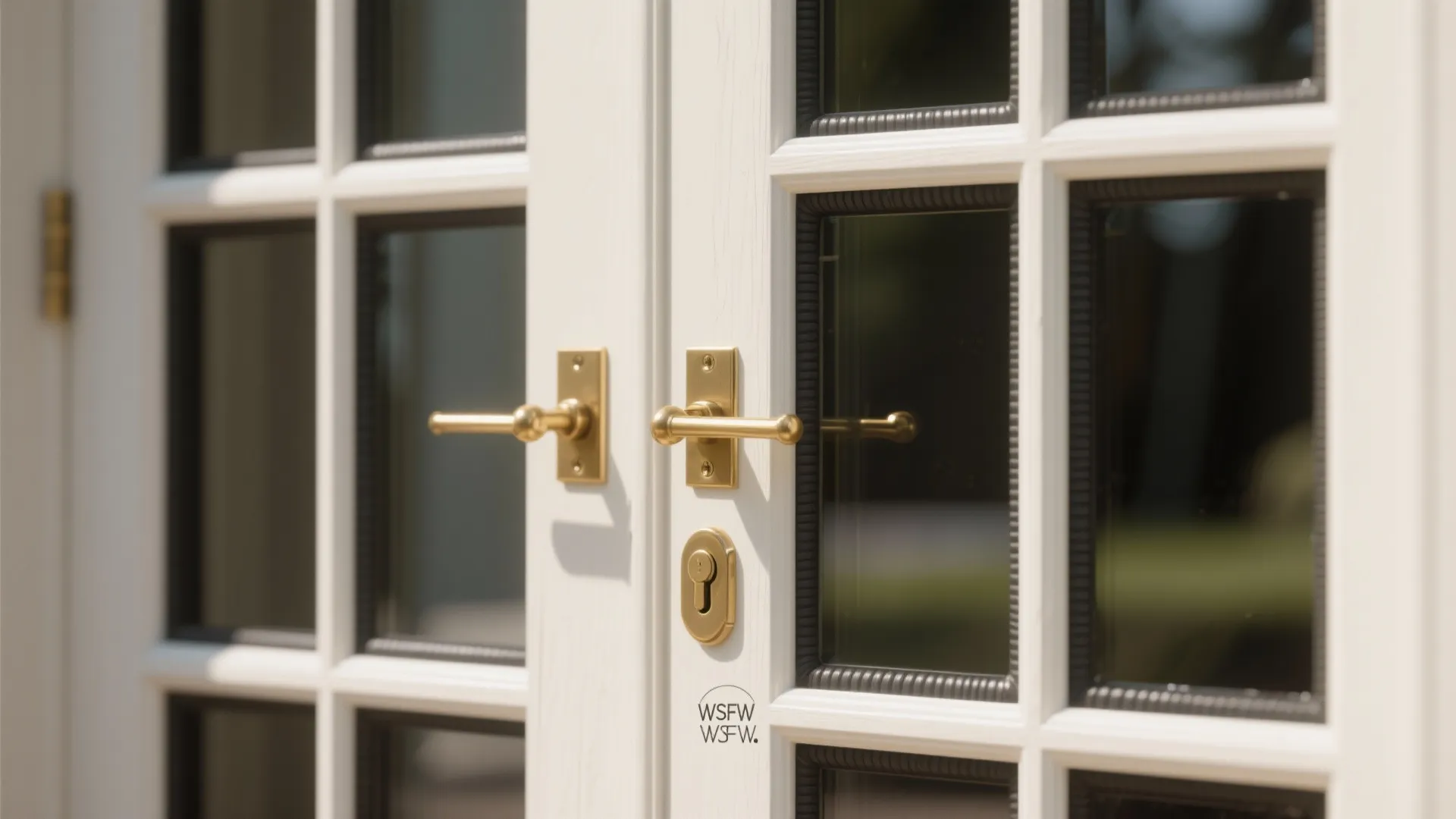 Classic French double doors with divided lites