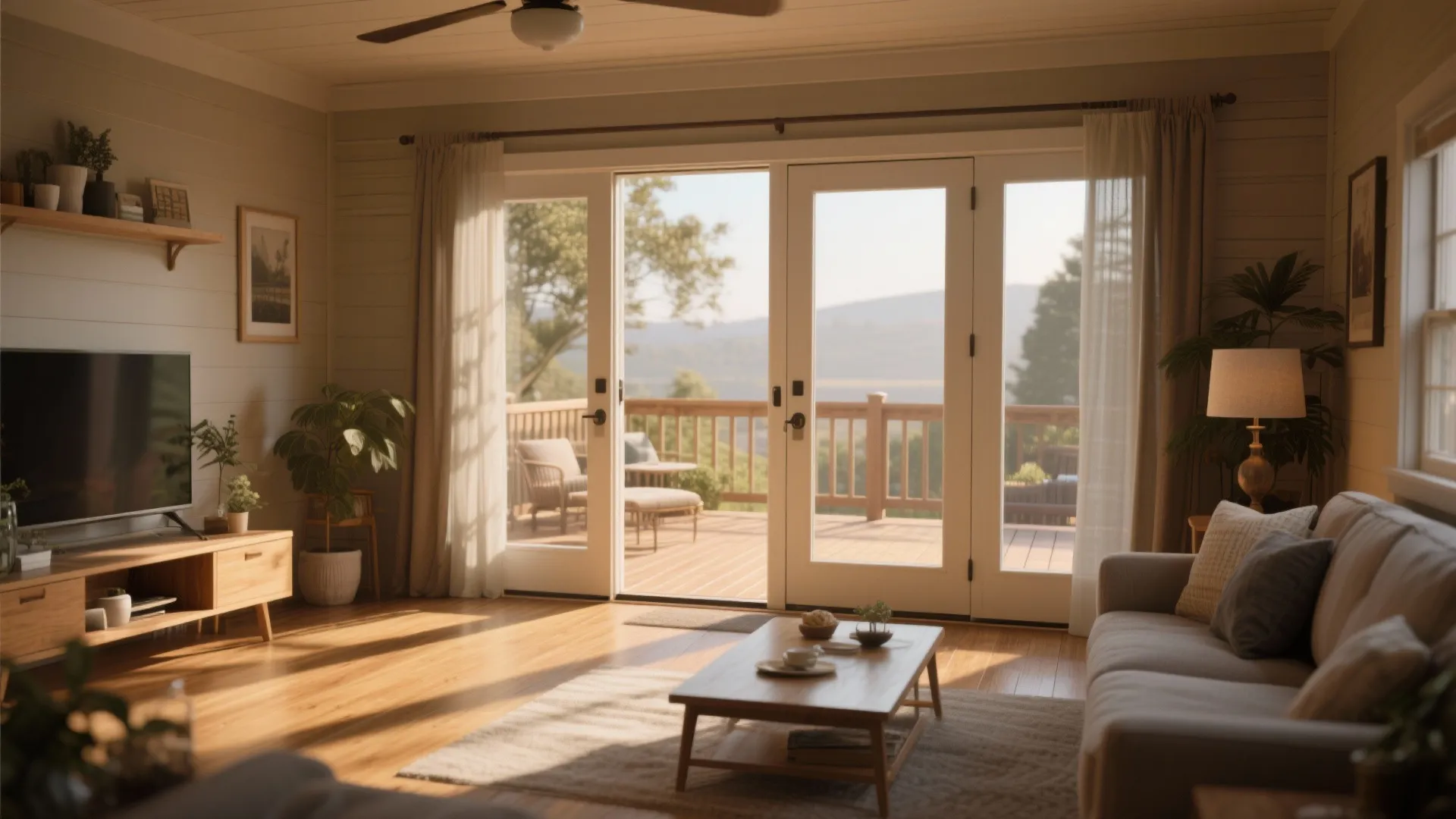 10. Outdoor Connection Through French Doors
