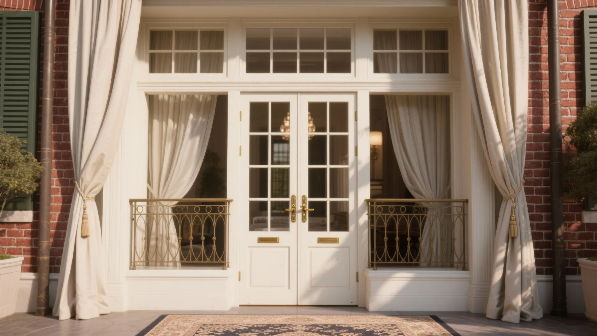 4) French Doors with Transoms for Classic Charm