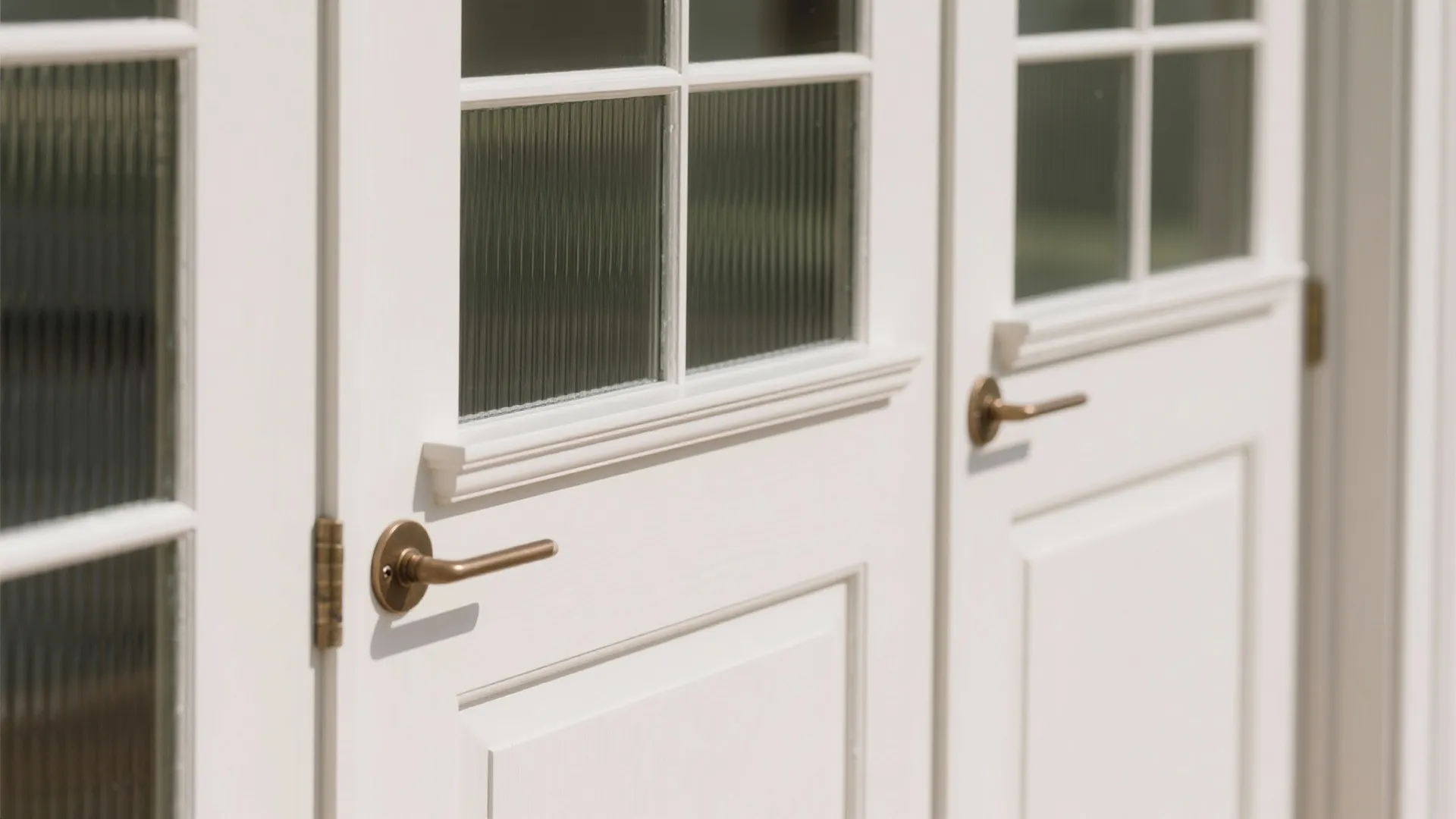 Hybrid French doors with transom and side-lite
