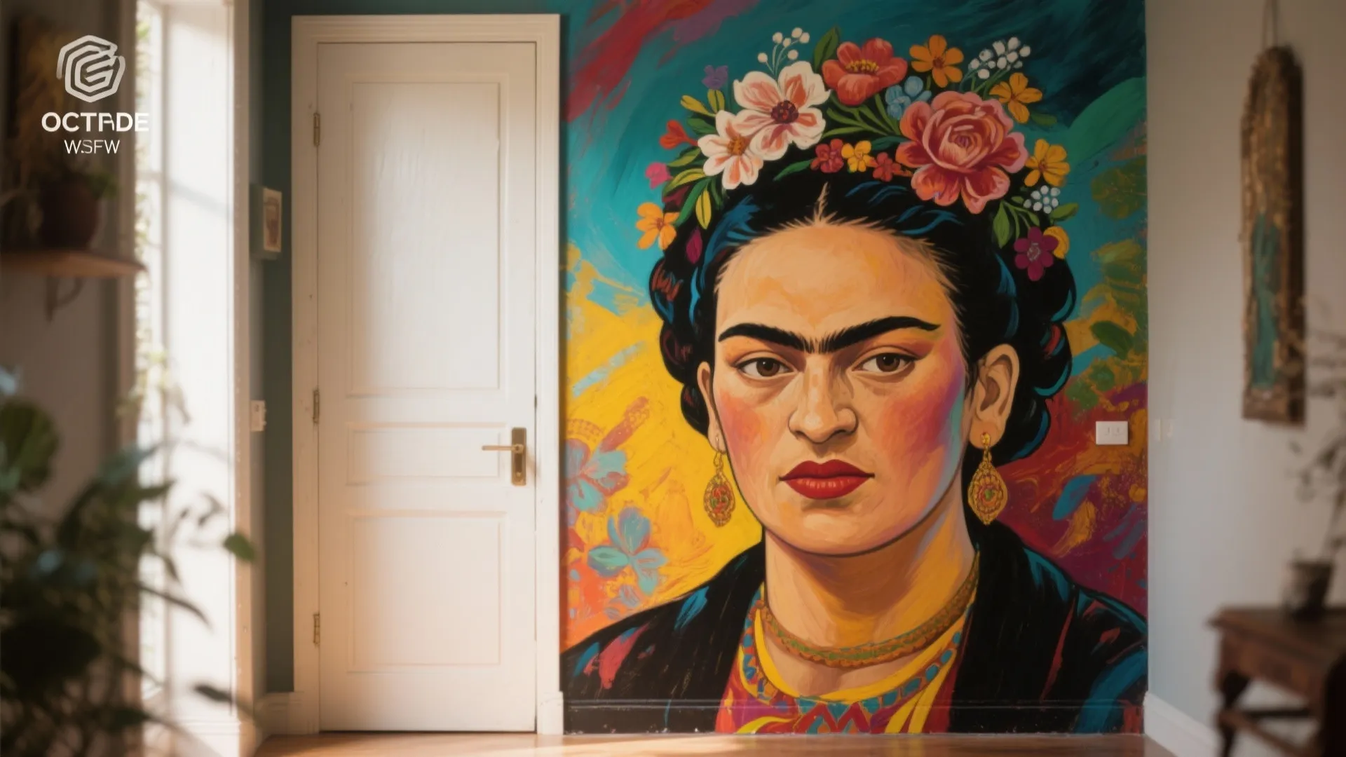 2. Frida-Inspired Portrait Panel