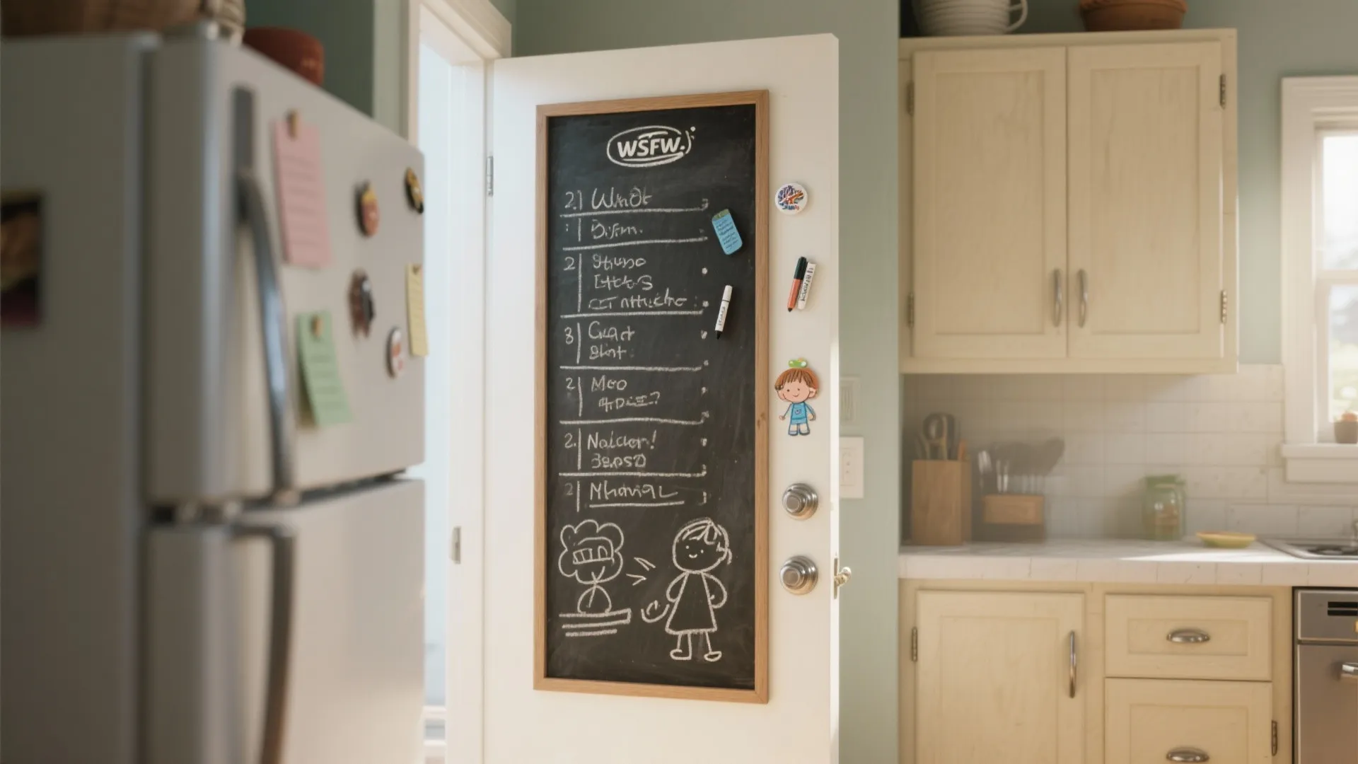 2. Pantry or Fridge Door Message Center