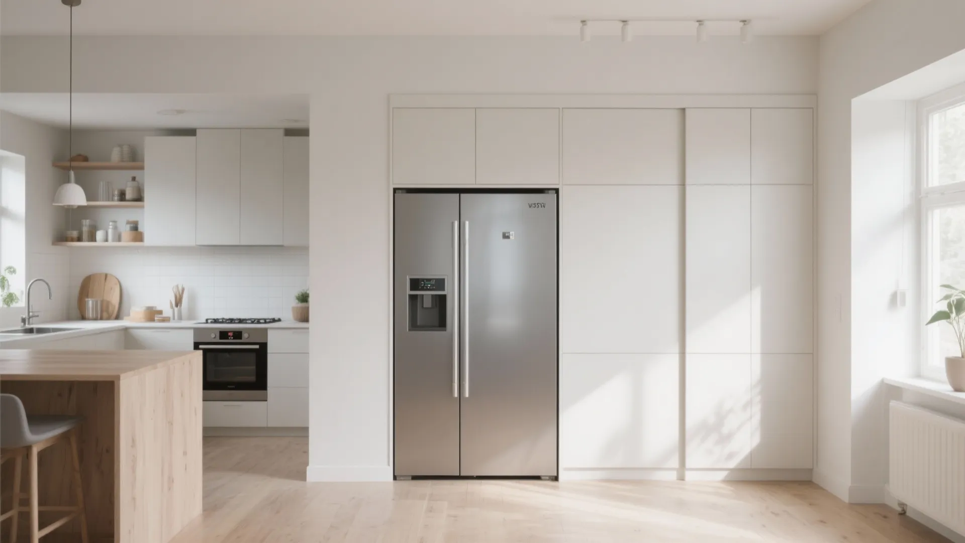 8. Hide It Behind Sliding Doors