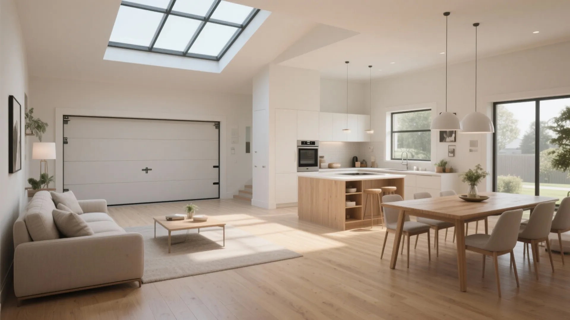 1. Front-facing single garage with open-plan living