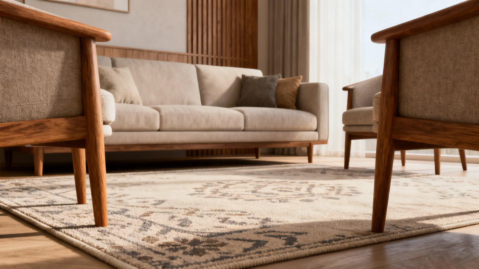 2. Front Legs on the Rug