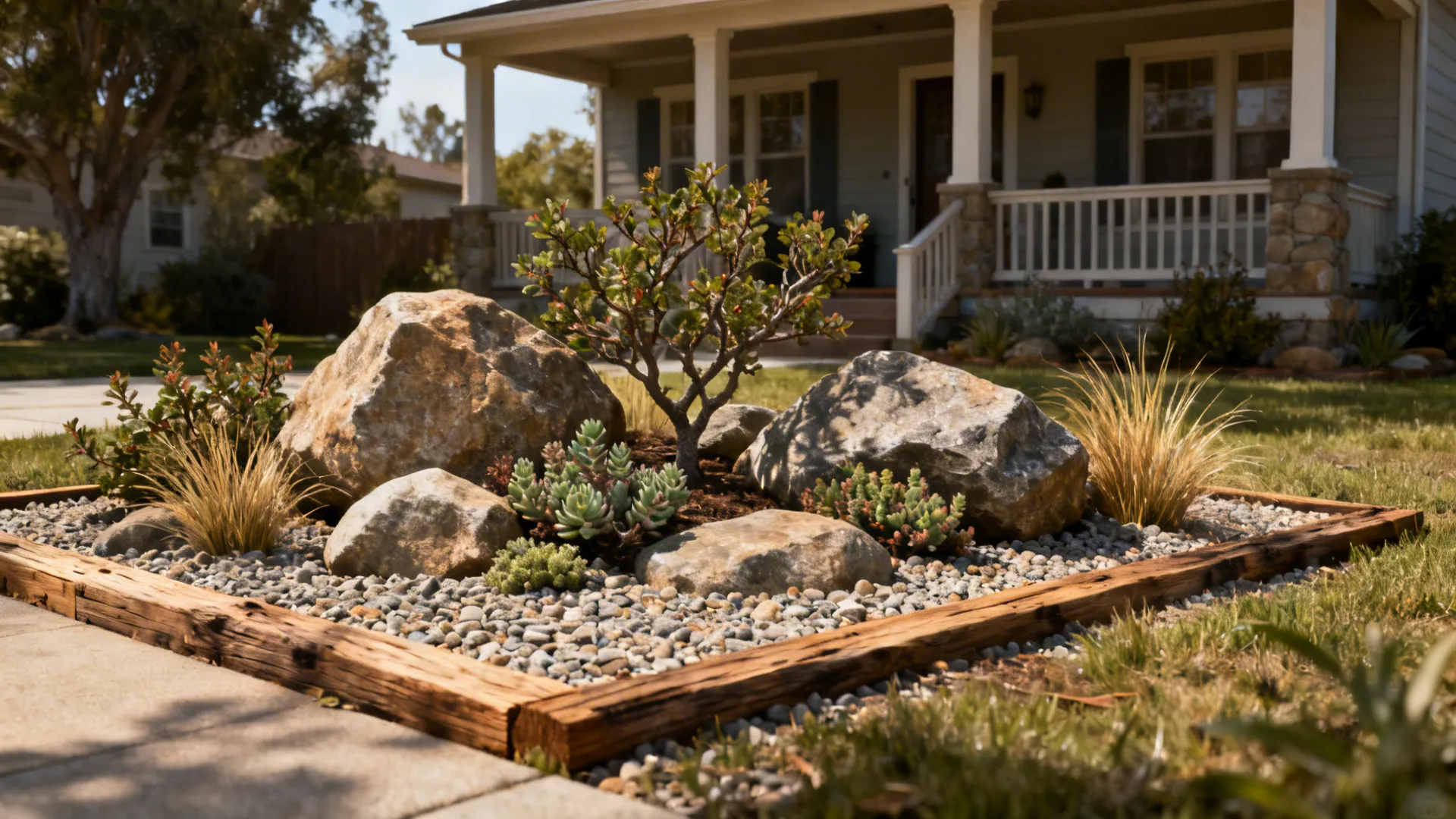 5 Front Yard Boulder Landscape Ideas