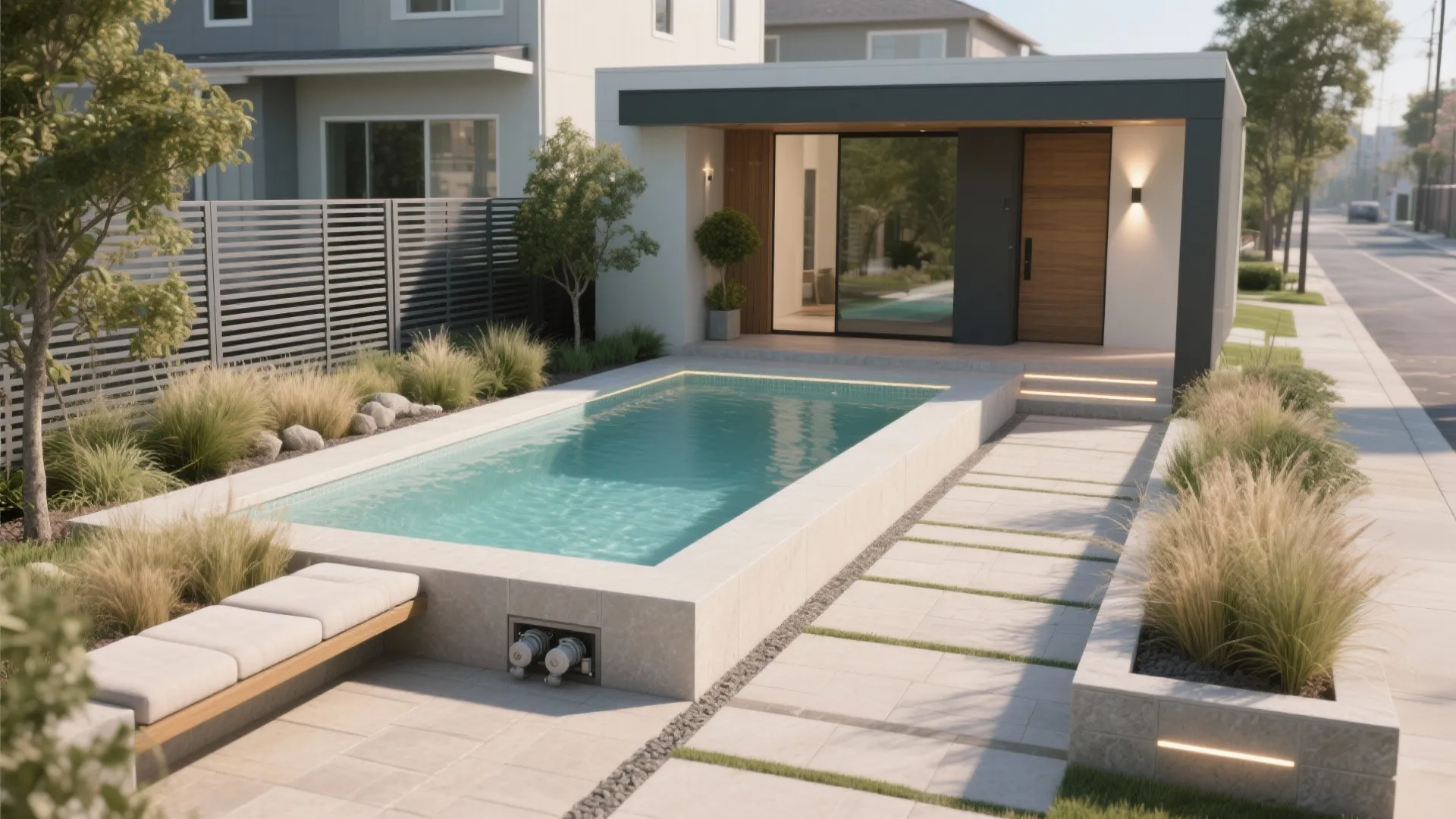 Small Pool in Front of House: Creative Design Ideas: Fast-Track Guide to Stylish Front-Yard Pools in 1 Minute