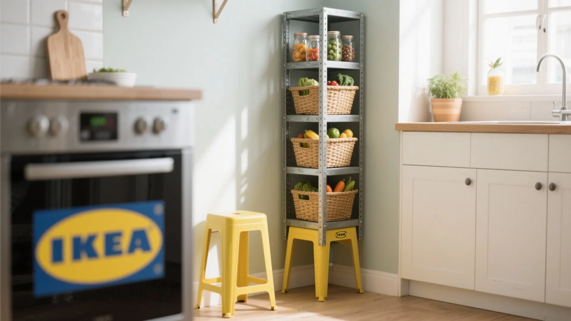 5. Frosta Stool Shelf Tower