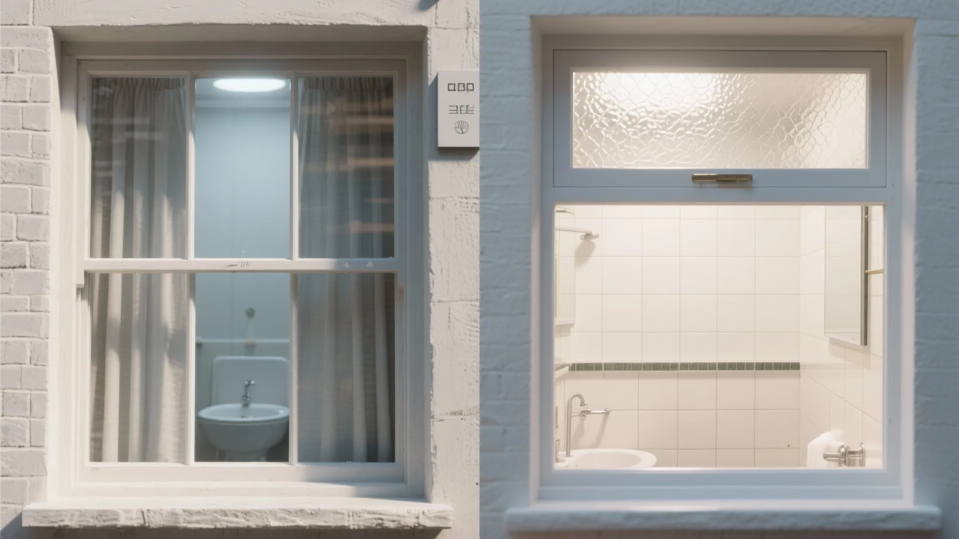 Frosted and Textured uPVC Bathroom Windows for Soft Privacy