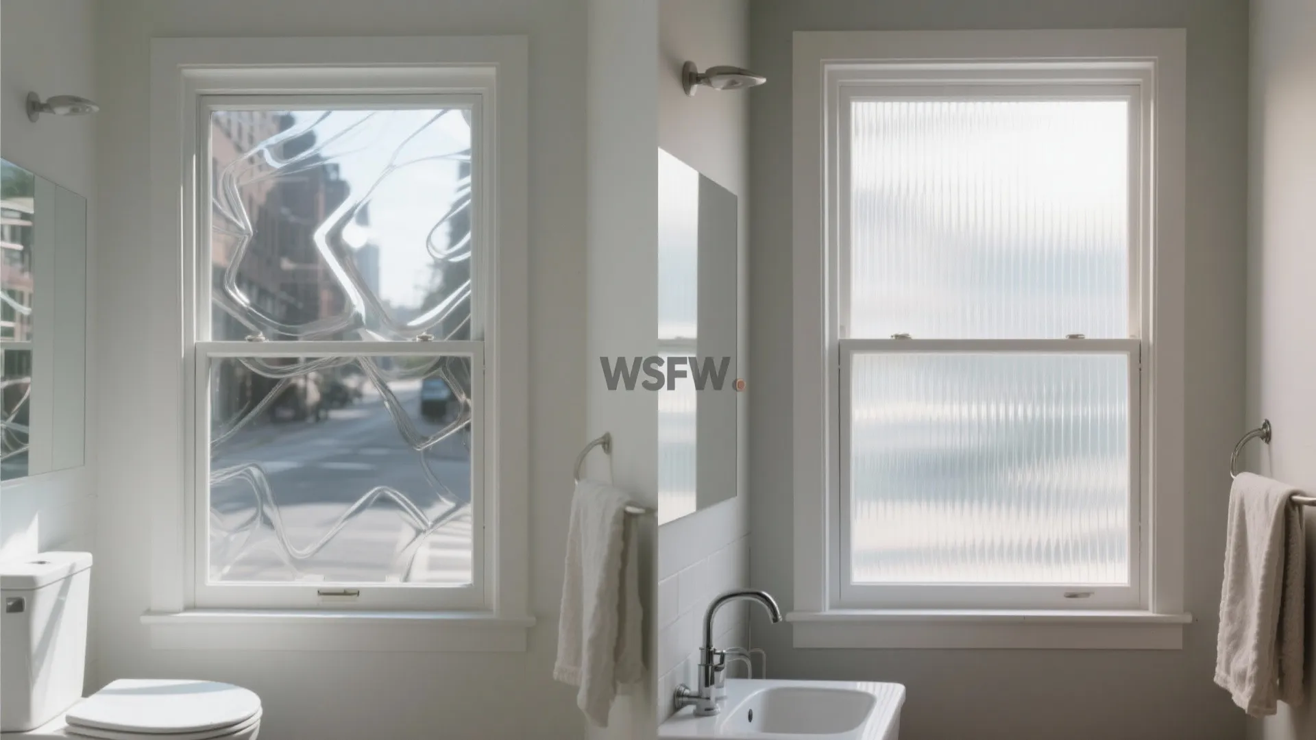 Frosted or Fluted Glass for Soft-Daylight Privacy