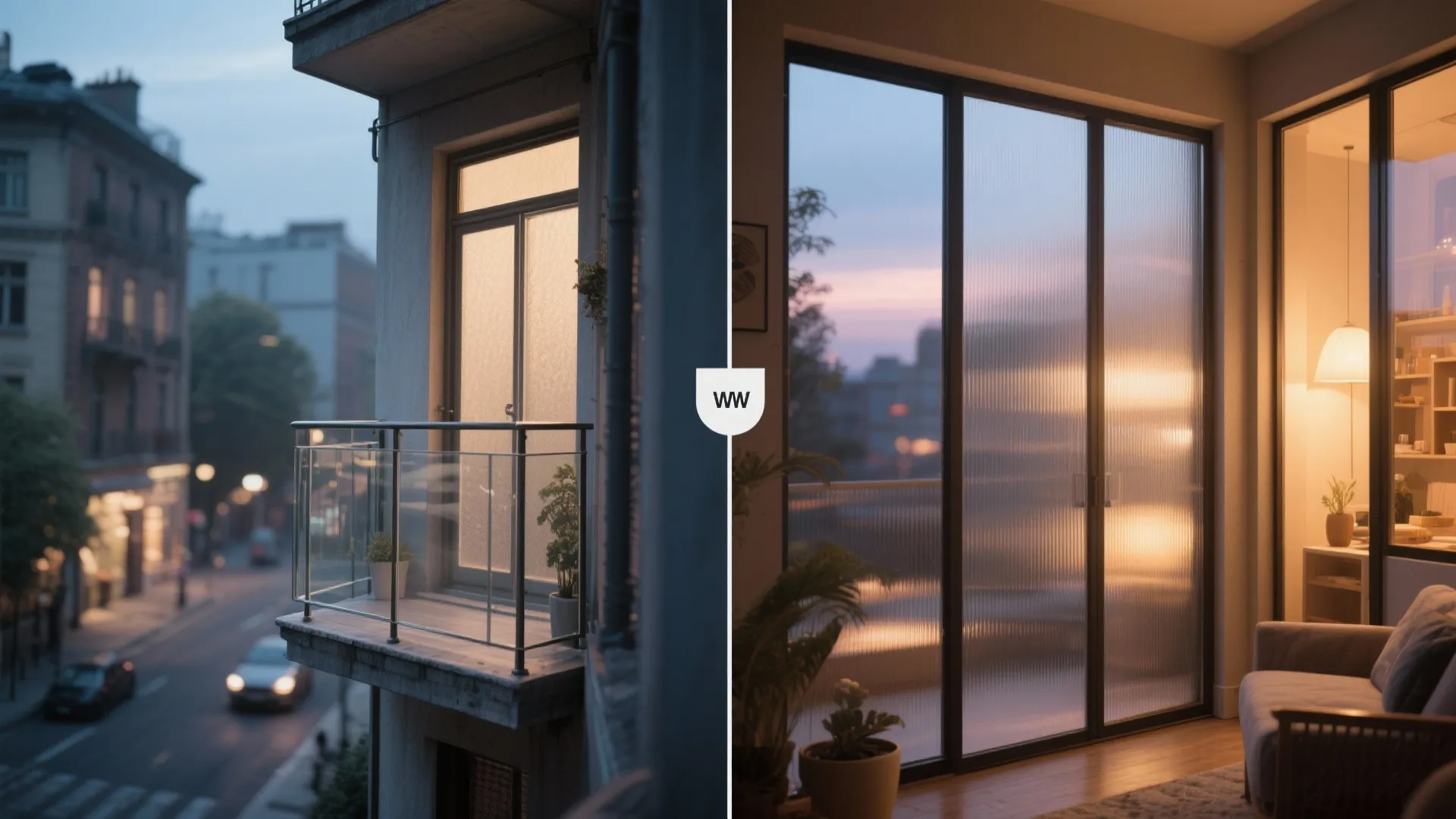 Frosted or Reeded Glass for Soft Privacy