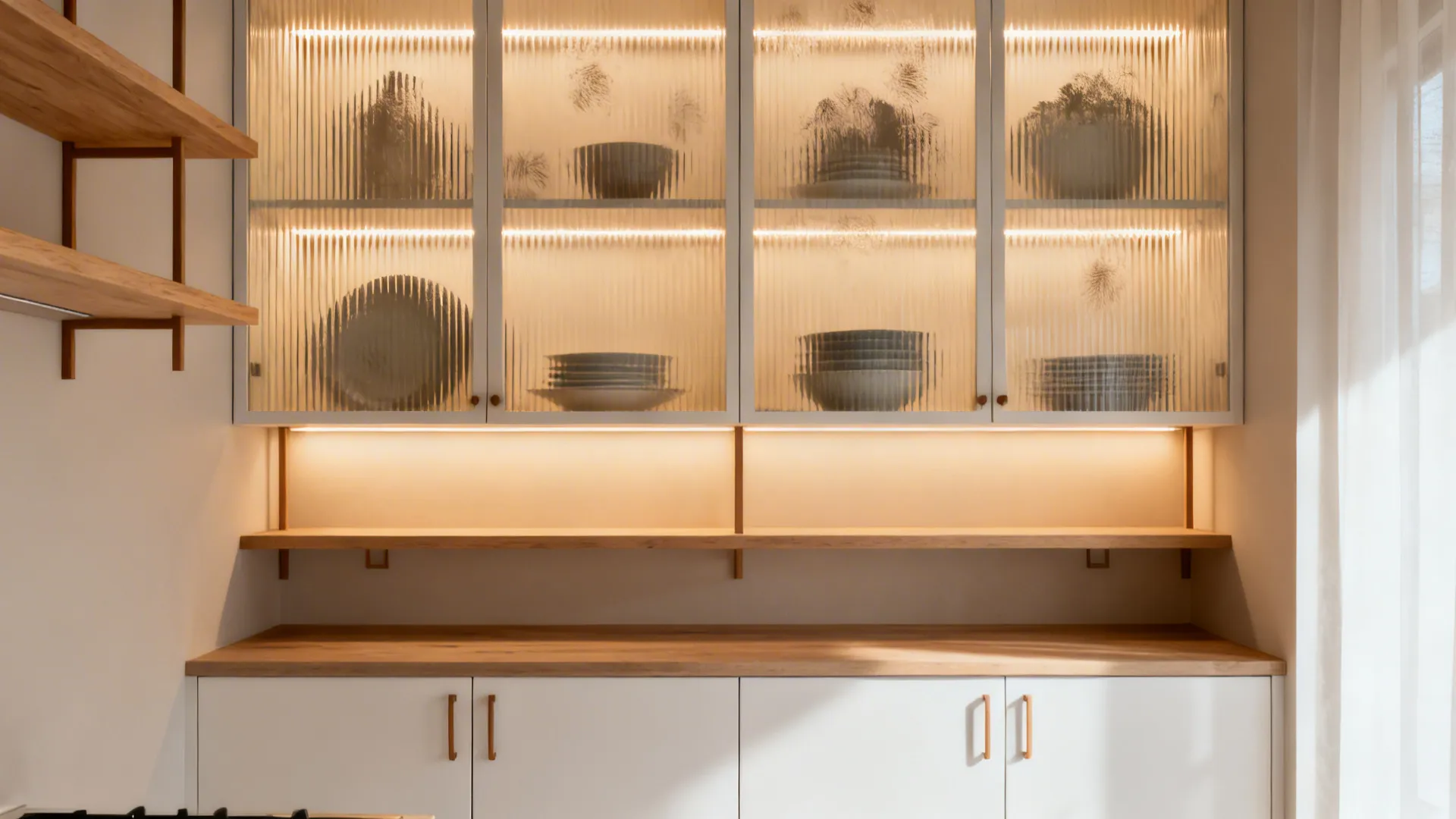 Frosted Glass Cabinet Doors That Hide Clutter